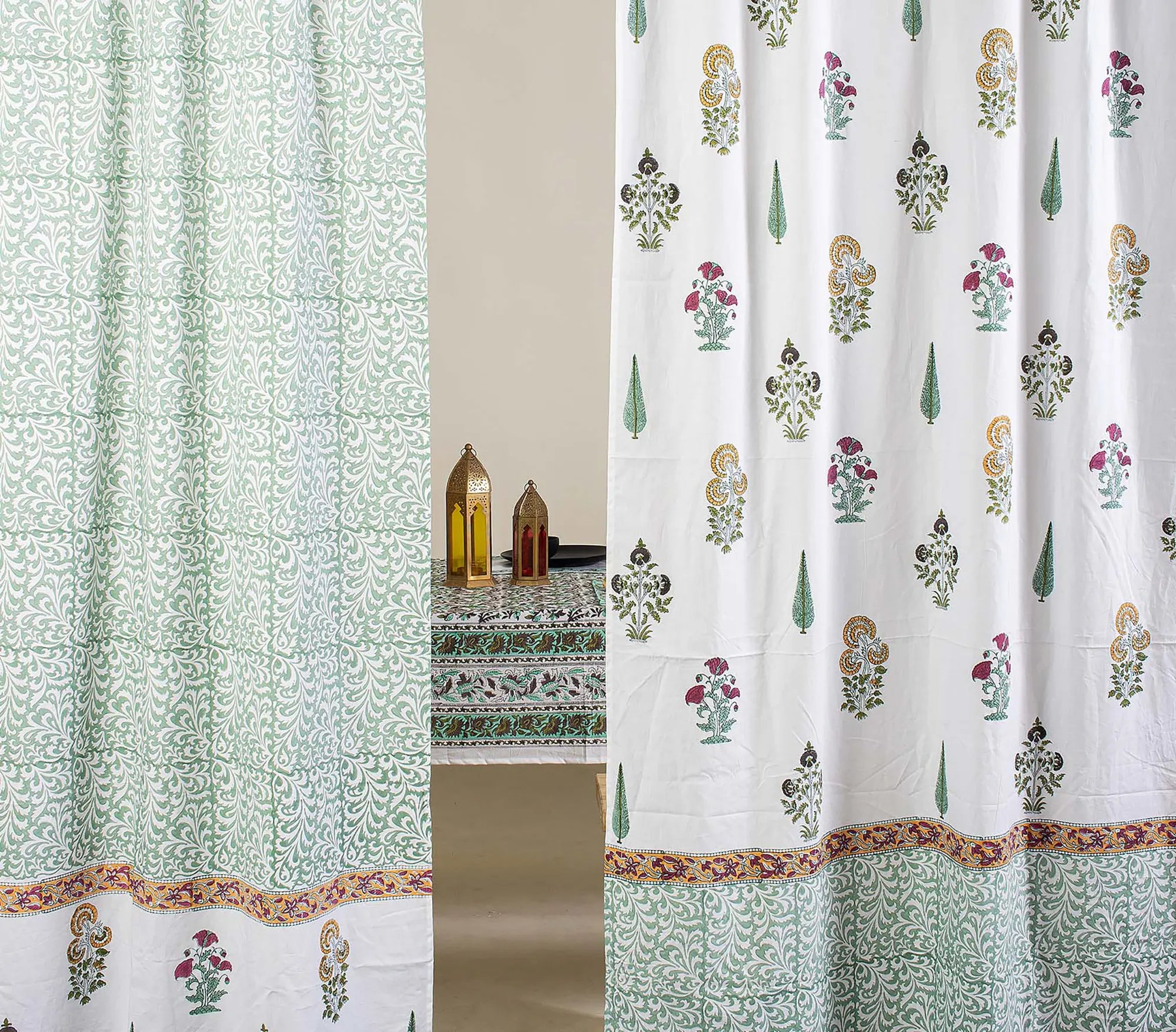 Jaipur Block Print Cotton Curtains and Curtain Design