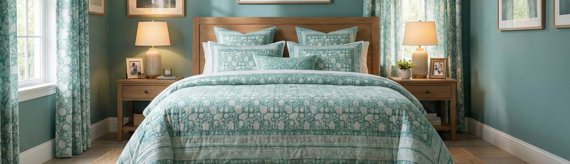 Hand Block Printed Jaipuri Razai and Bedding Set
