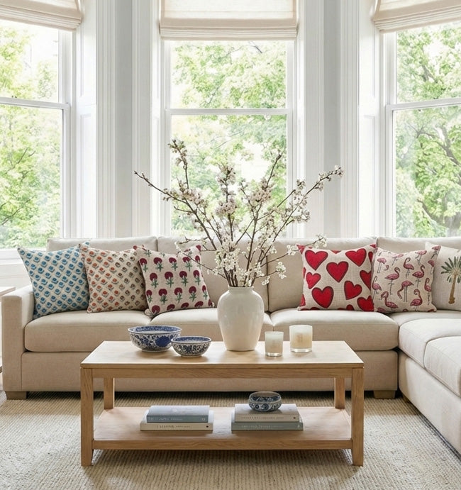 Hand Block Printed Cushion Cover