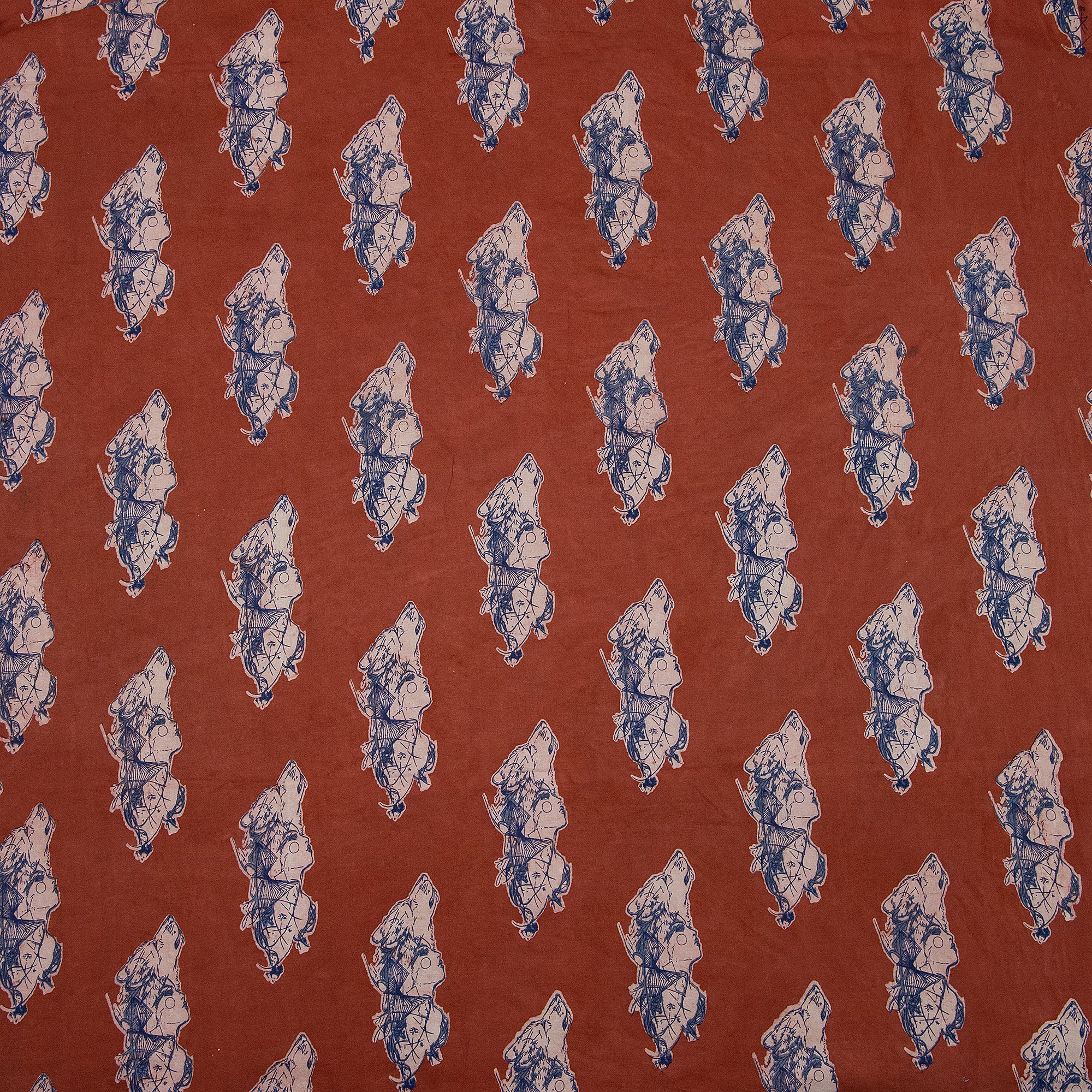 Animal Hand Block Print Fabric