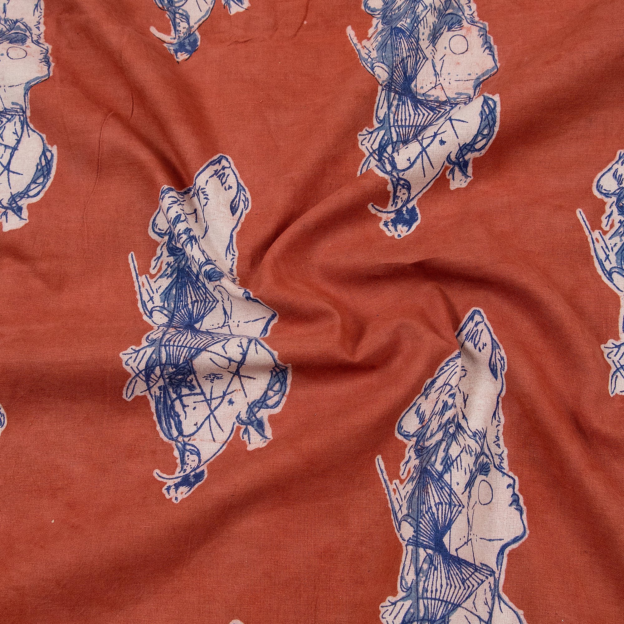 Animal Hand Block Print Fabric
