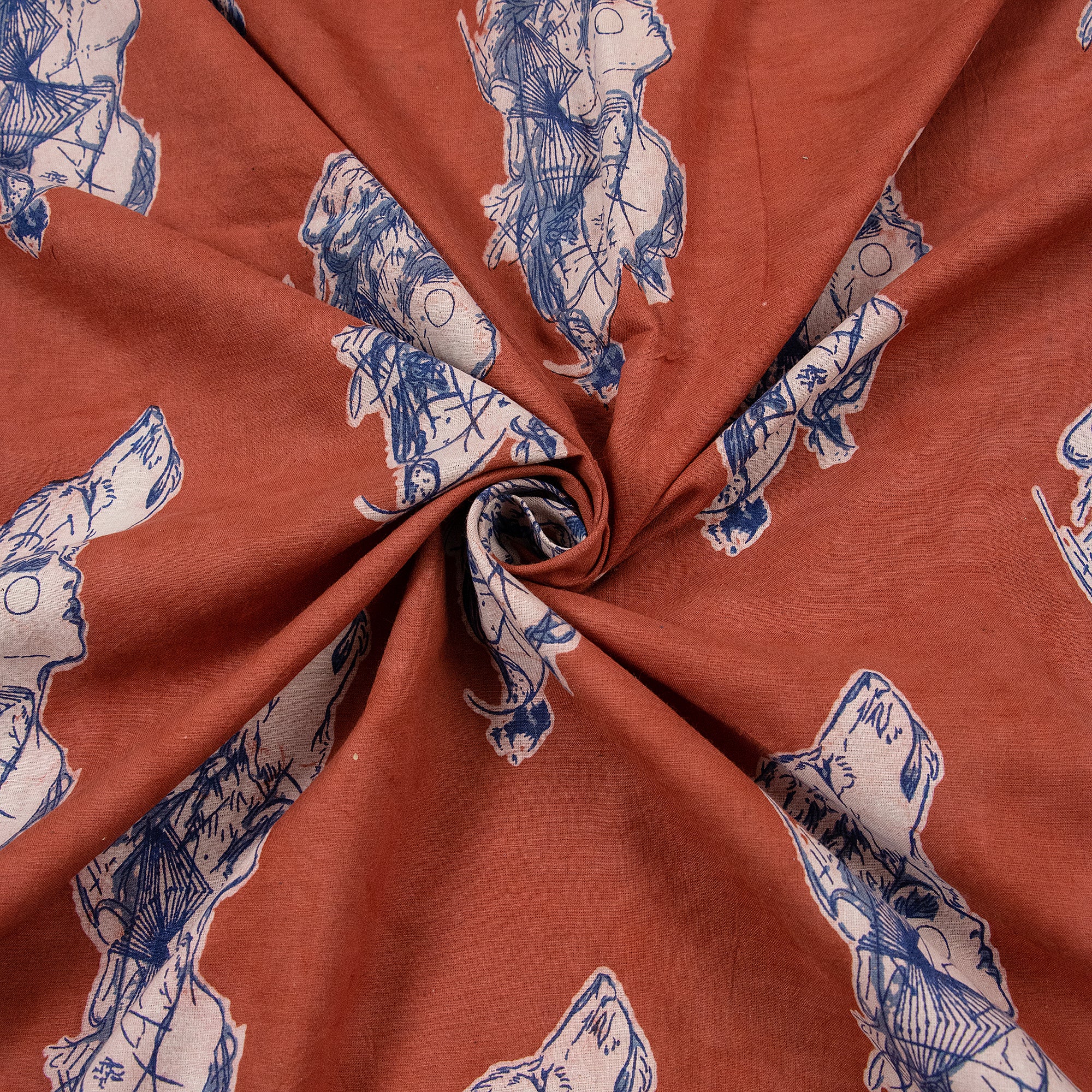 Animal Hand Block Print Fabric