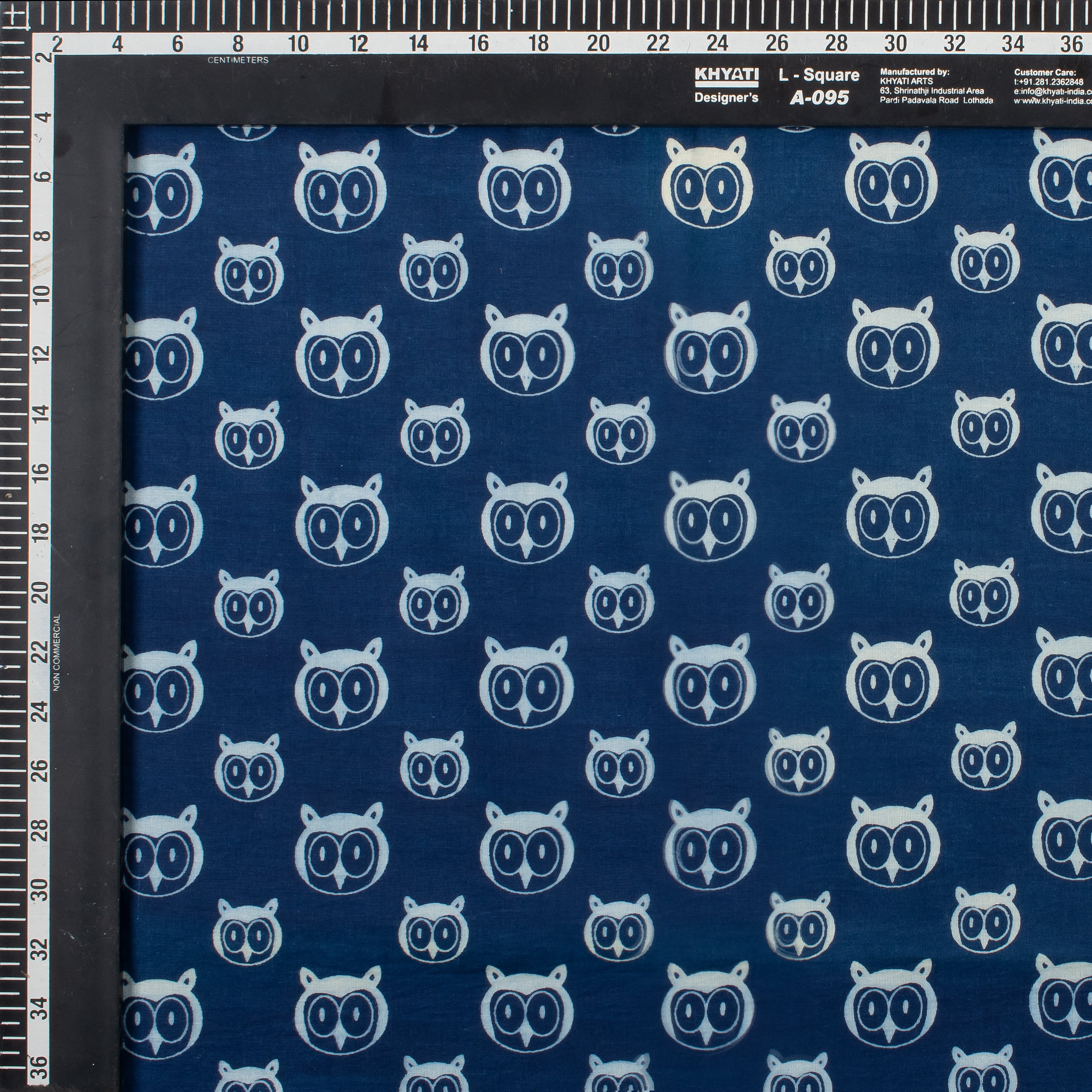 Animal Print Indigo Dyed Fabric