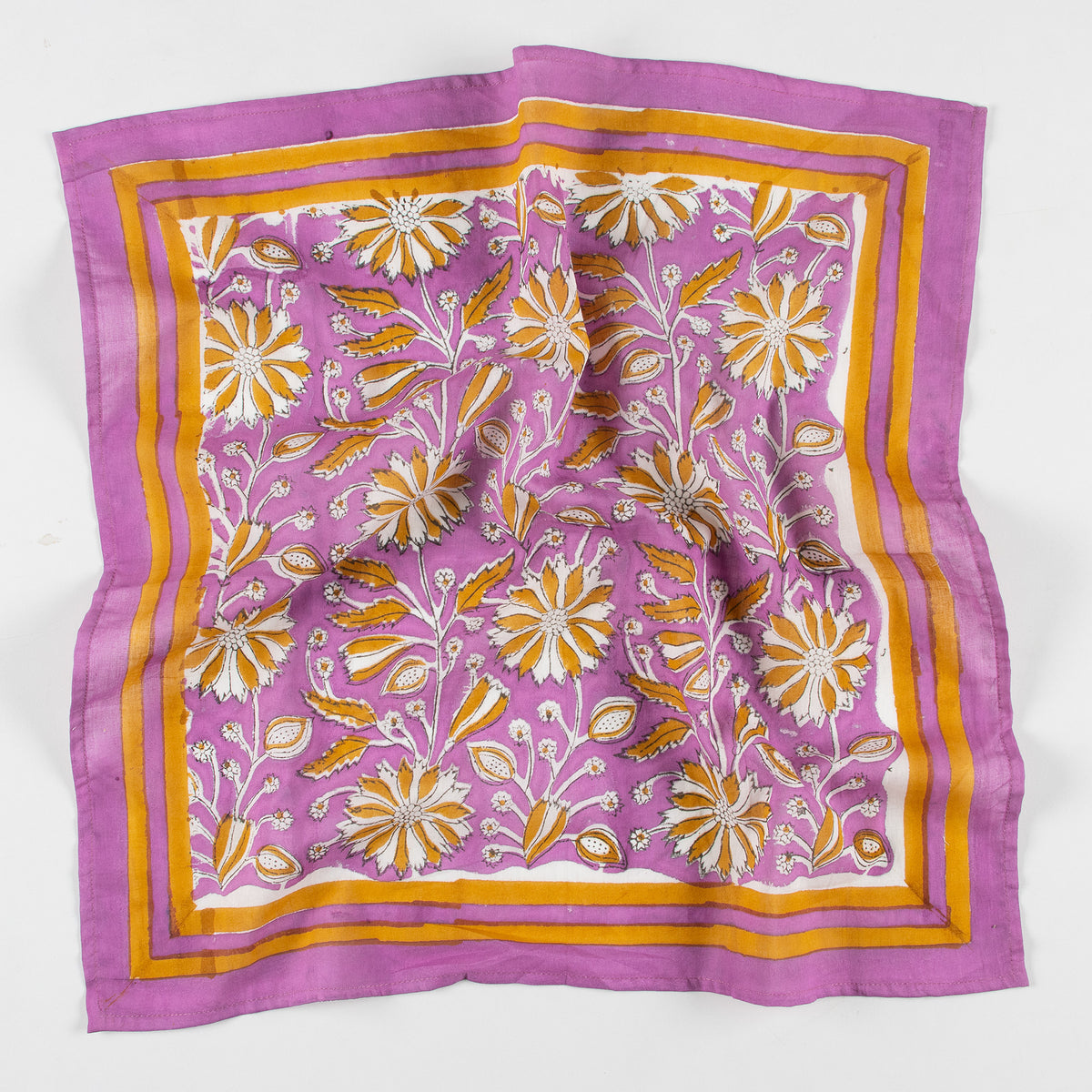 Indian Hand Printed Cotton Floral Print Hair Bandana