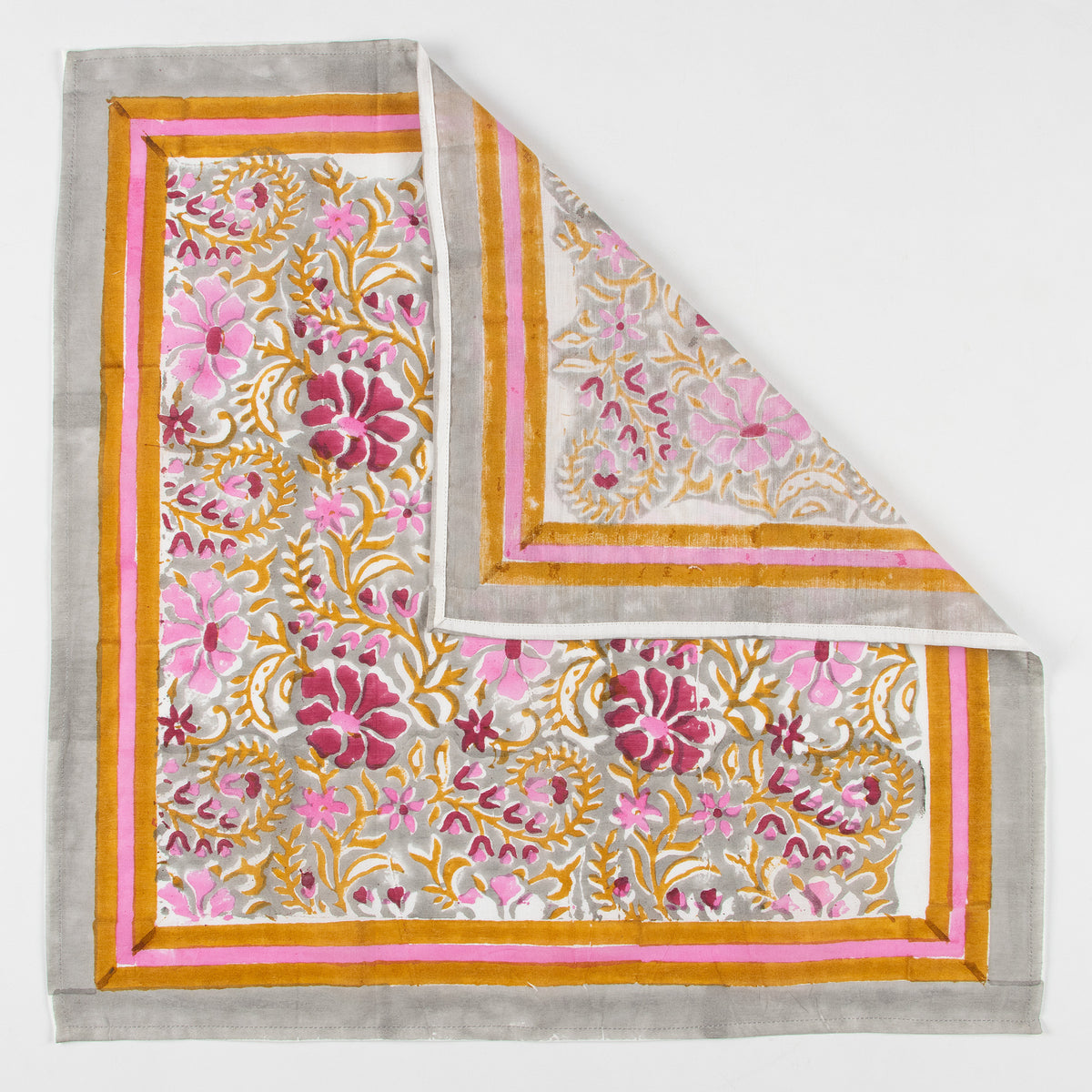Hand Block Cotton Floral Printed Soft Travel Bandana