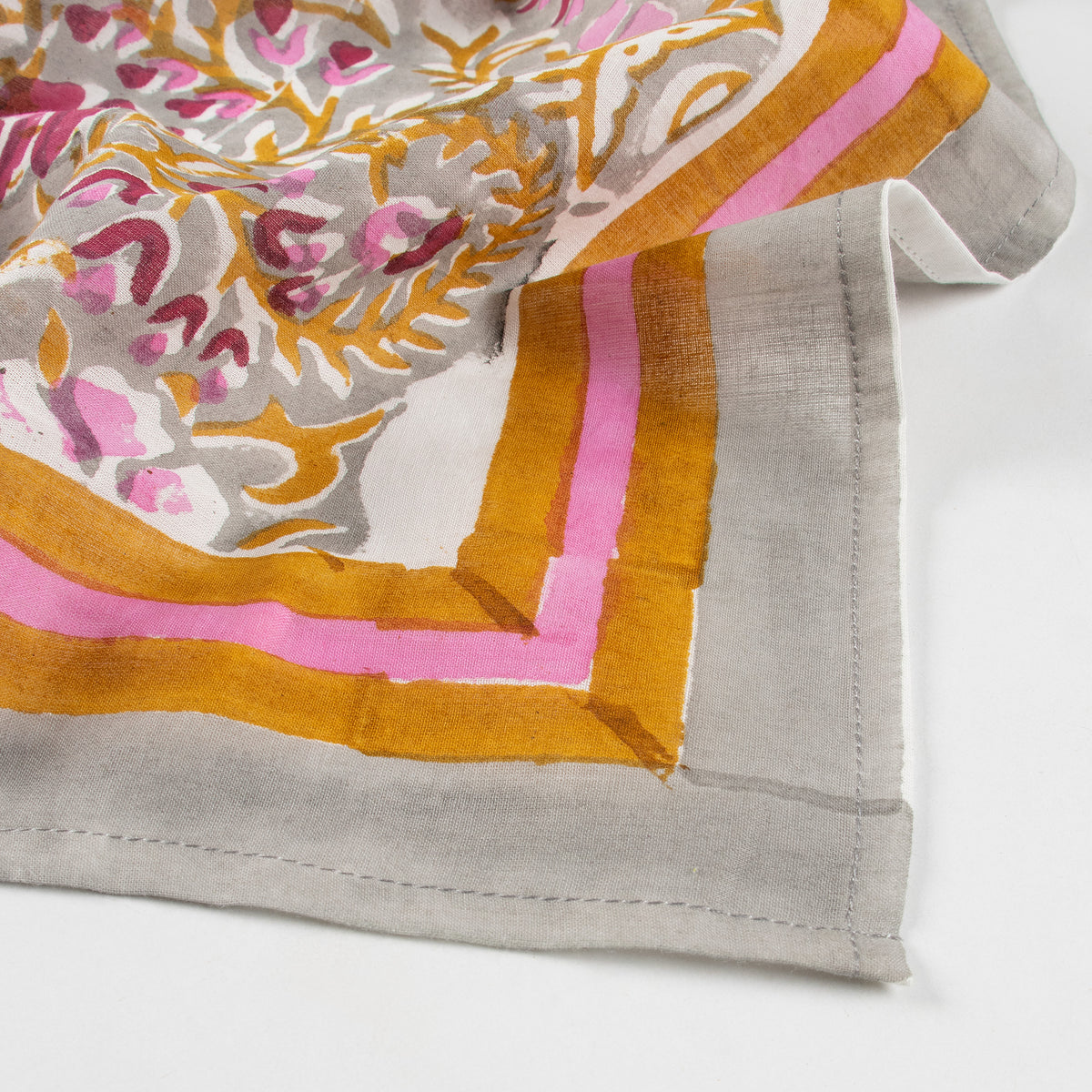 Hand Block Cotton Floral Printed Soft Travel Bandana