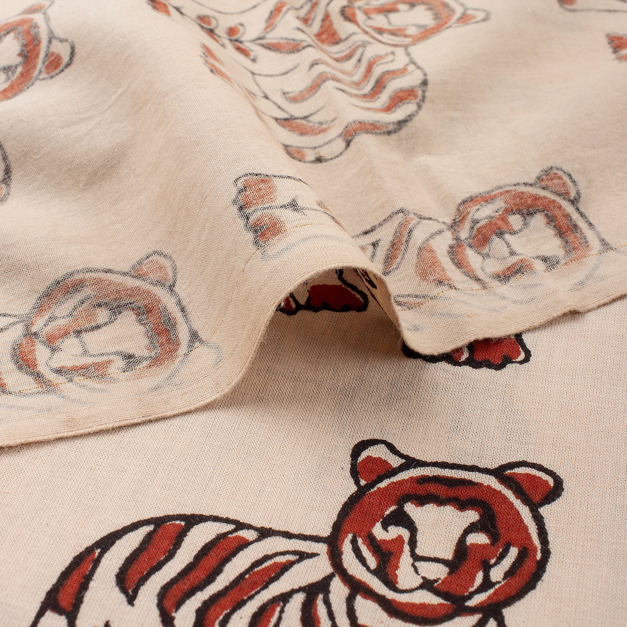 Bagru Animal Hand Block Printed Cotton Fabric