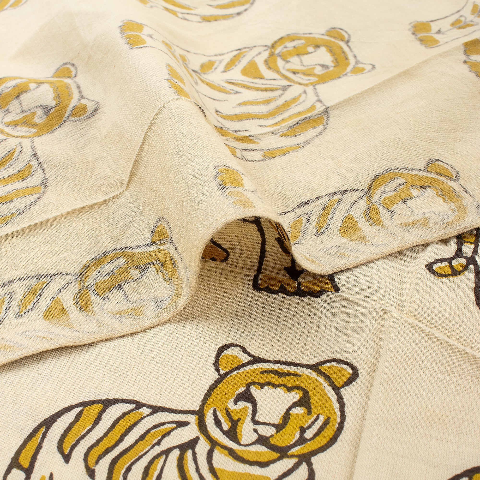 Bagru Organic Tiger Hand Block Printed Fabric