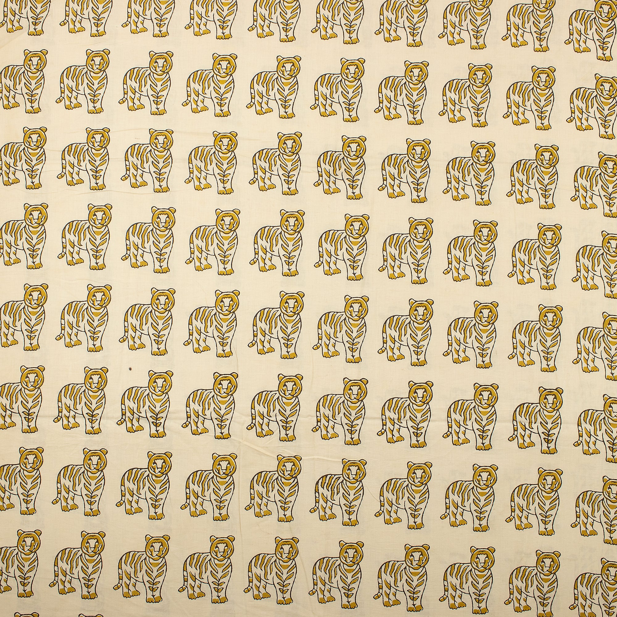 Bagru Organic Tiger Hand Block Printed Fabric