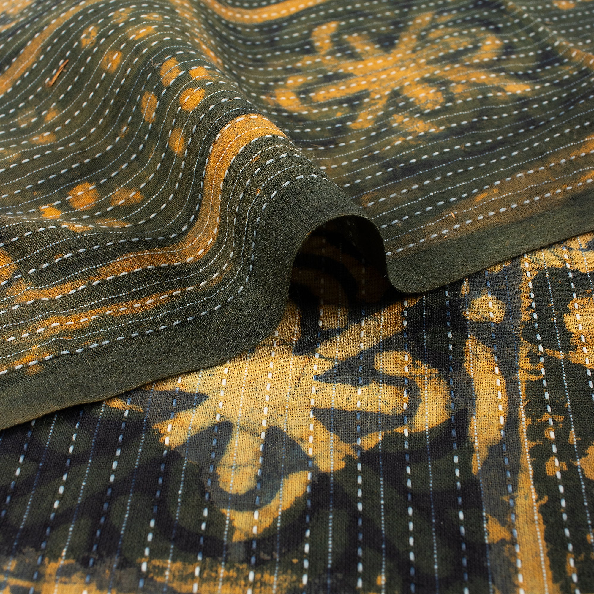 Best Dabu Soft Cotton Hand Block Printed Kantha Fabric