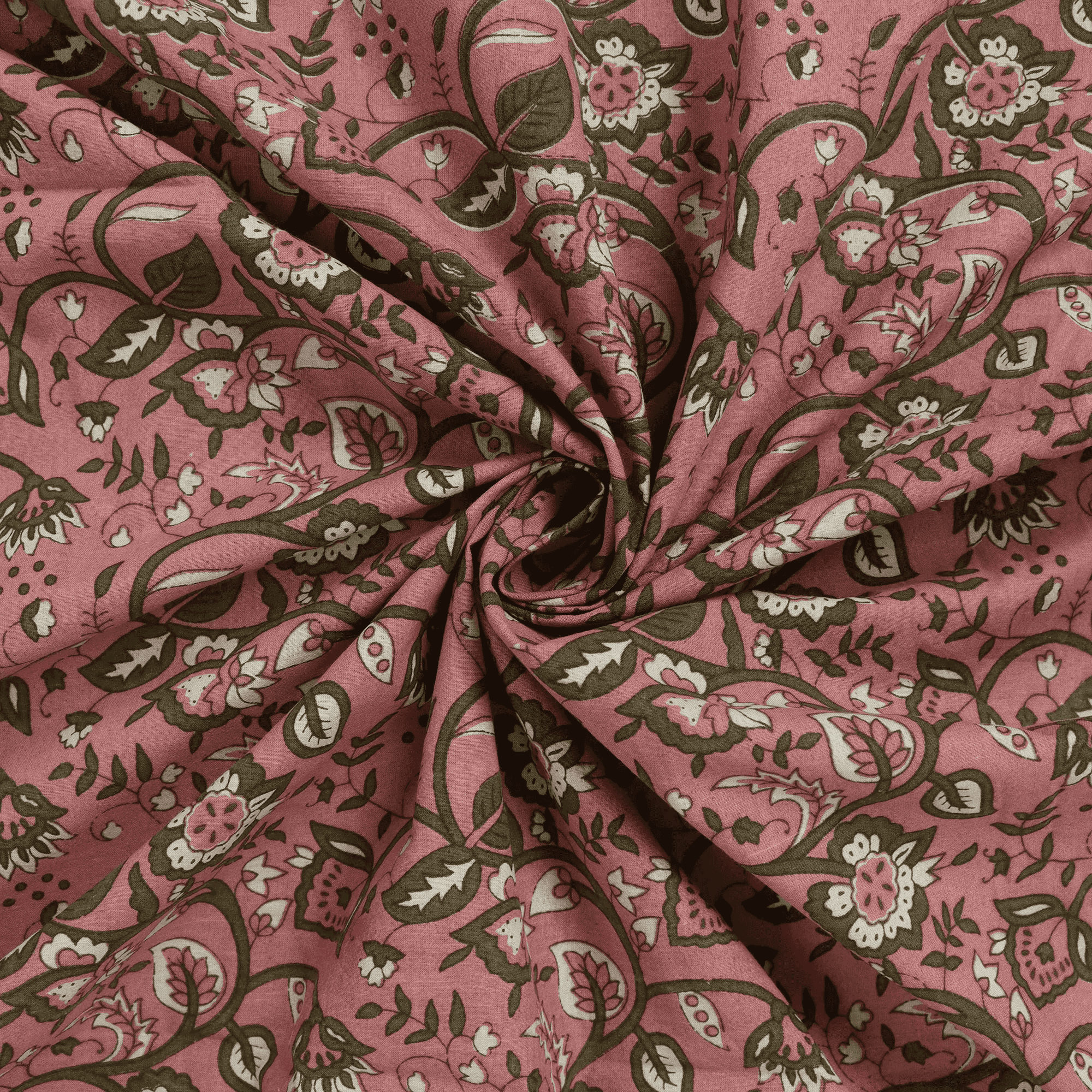 Best Floral Indian Hand Block Print Dabu Fabric