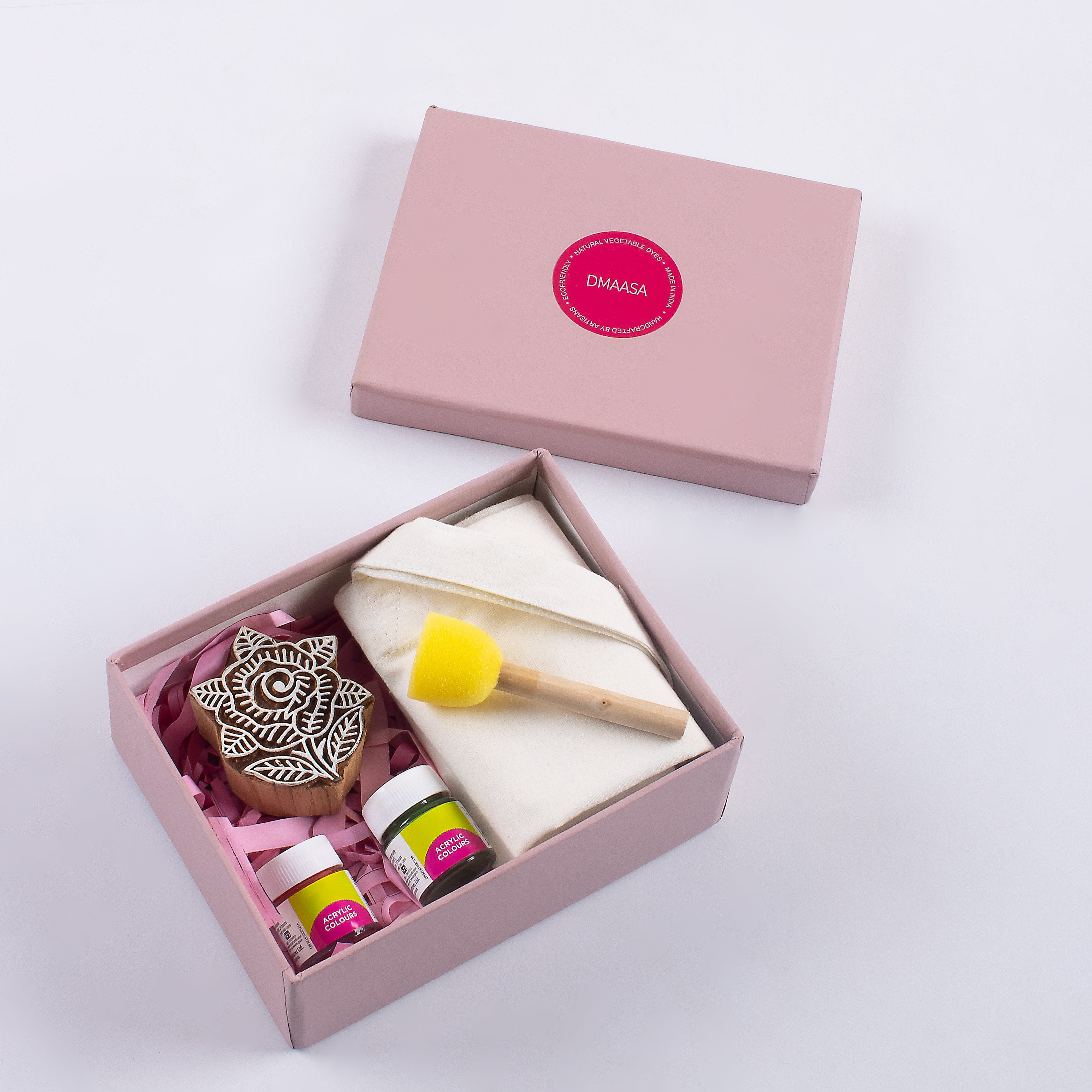 Best Floral Wooden Printing Kit With Tote Bag