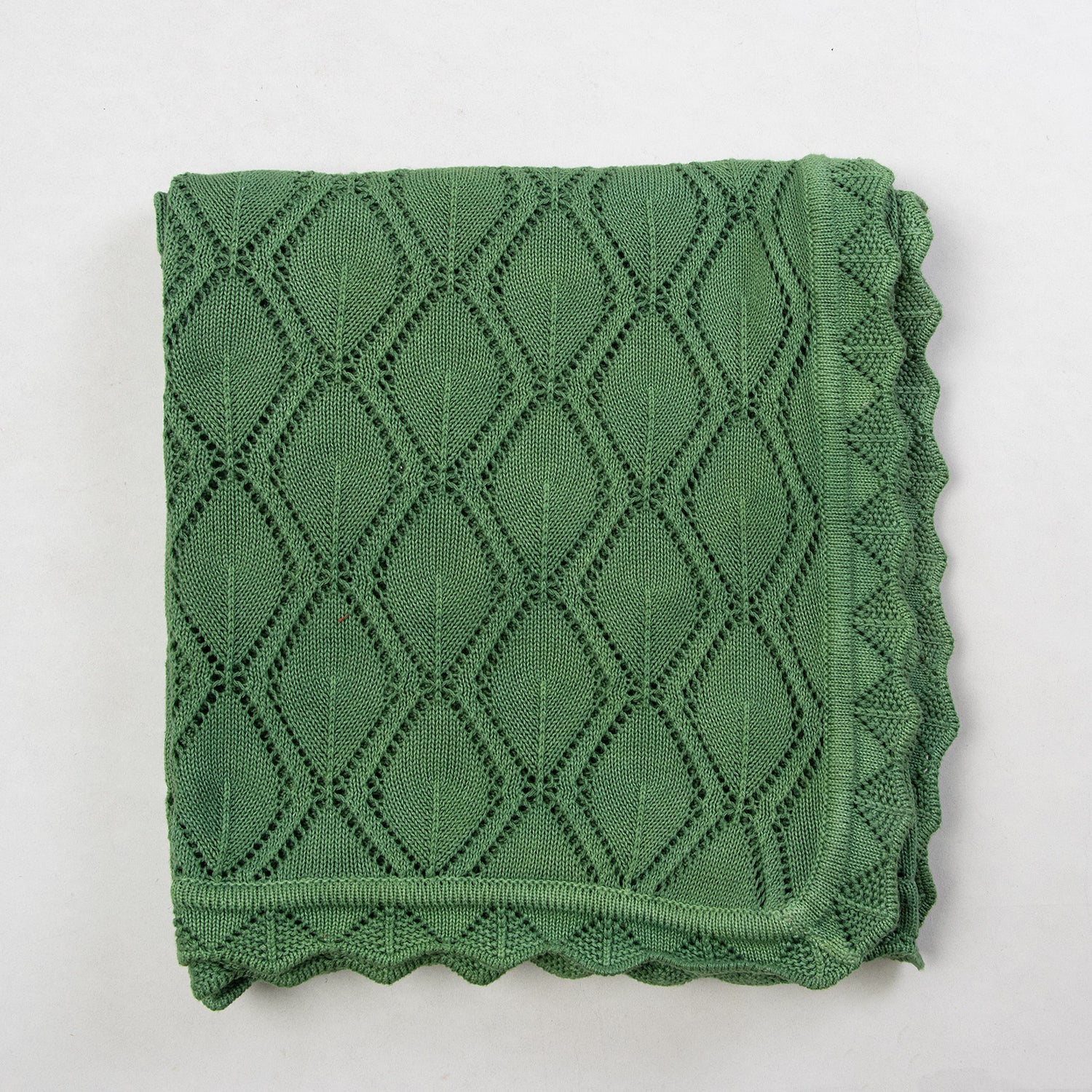 Best Green Knitted Natural Throw Blanket