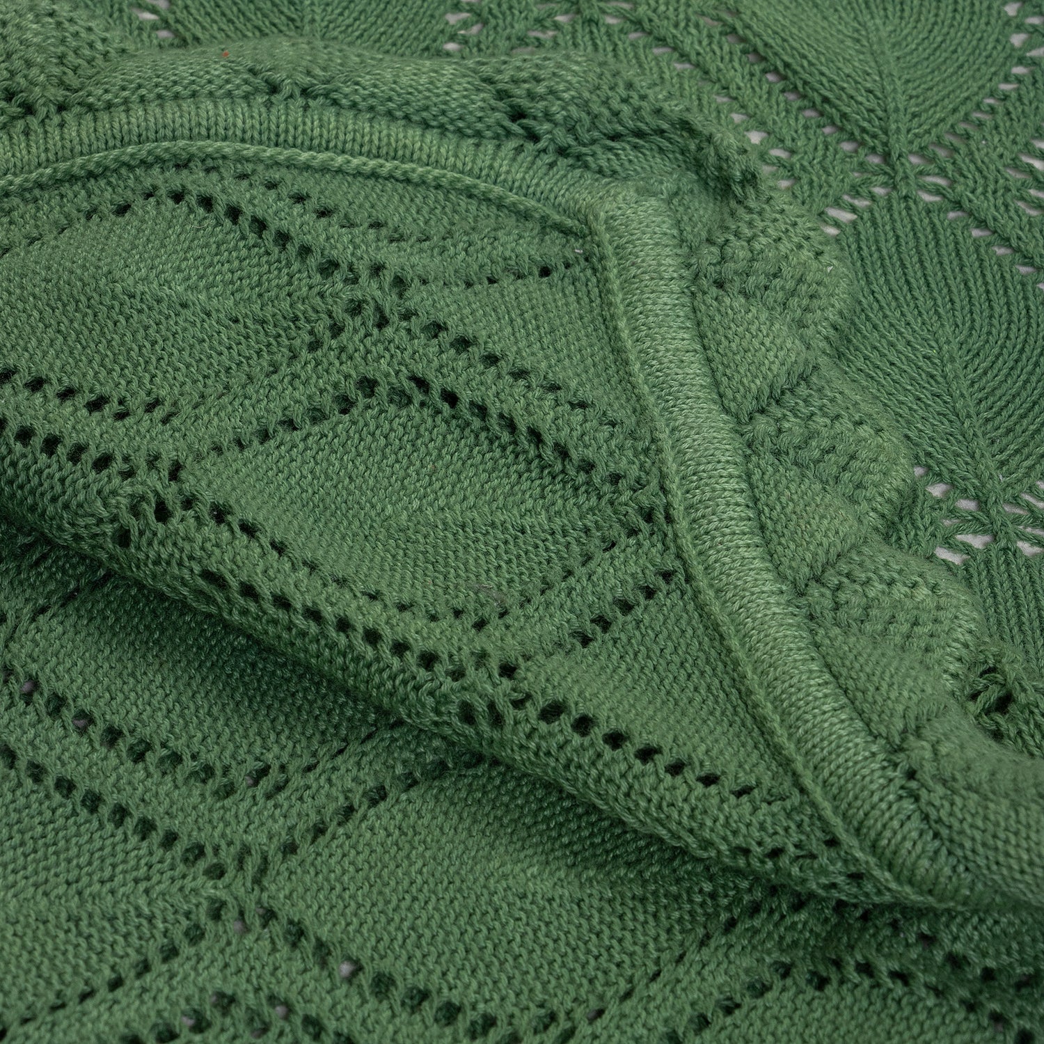 Best Green Knitted Natural Throw Blanket