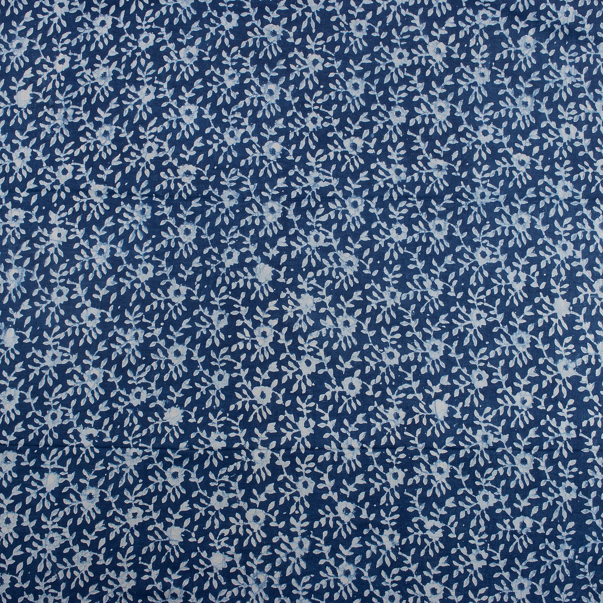 Best Quality Beautiful Jaipuri Floral Printed Indigo Blue Fabric