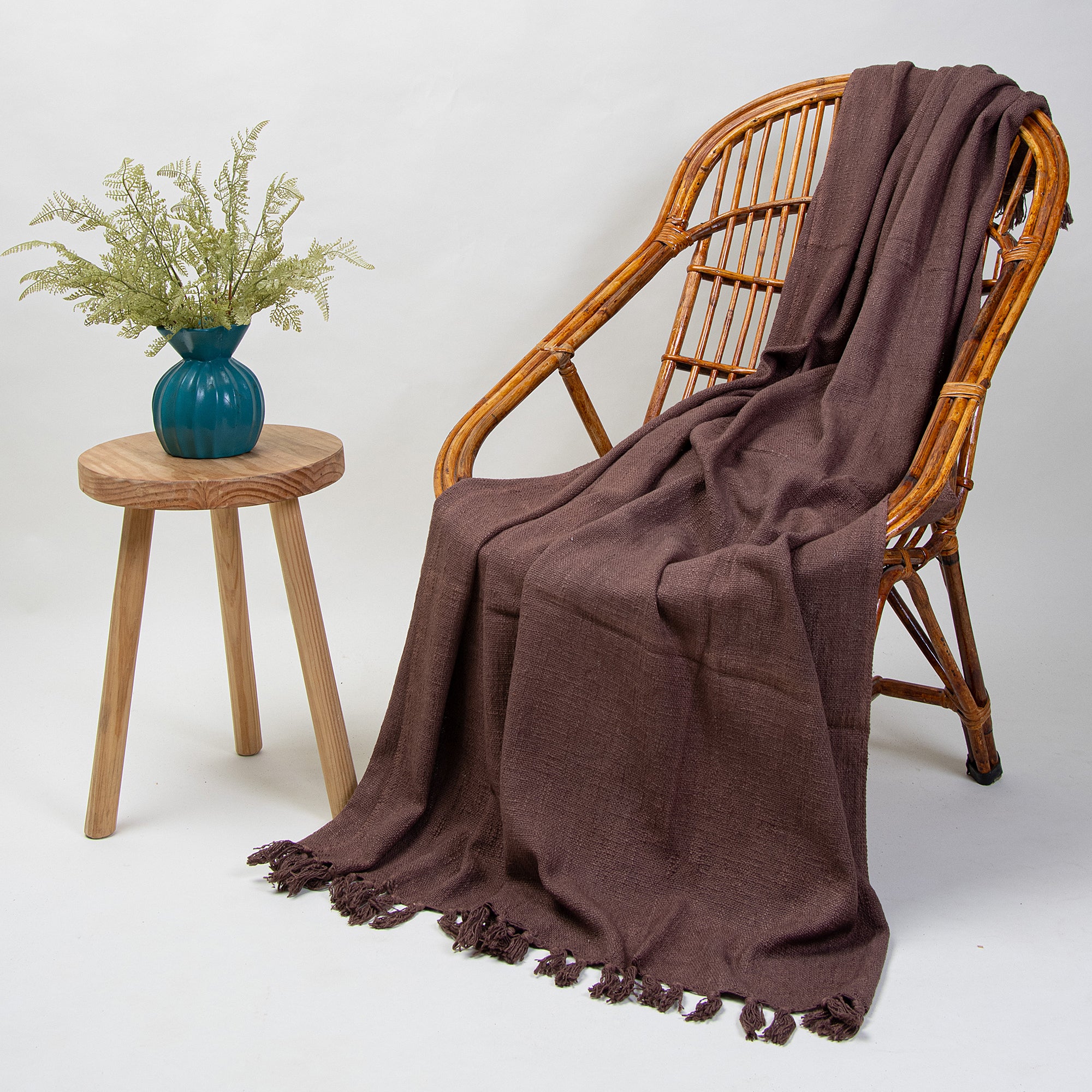 Best Solid Brown Cotton Throw Blanket