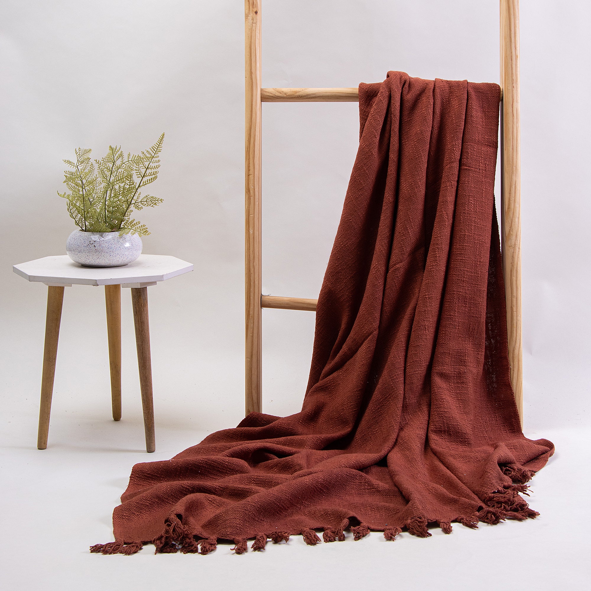 Best Solid Brown Cotton Throw Blanket