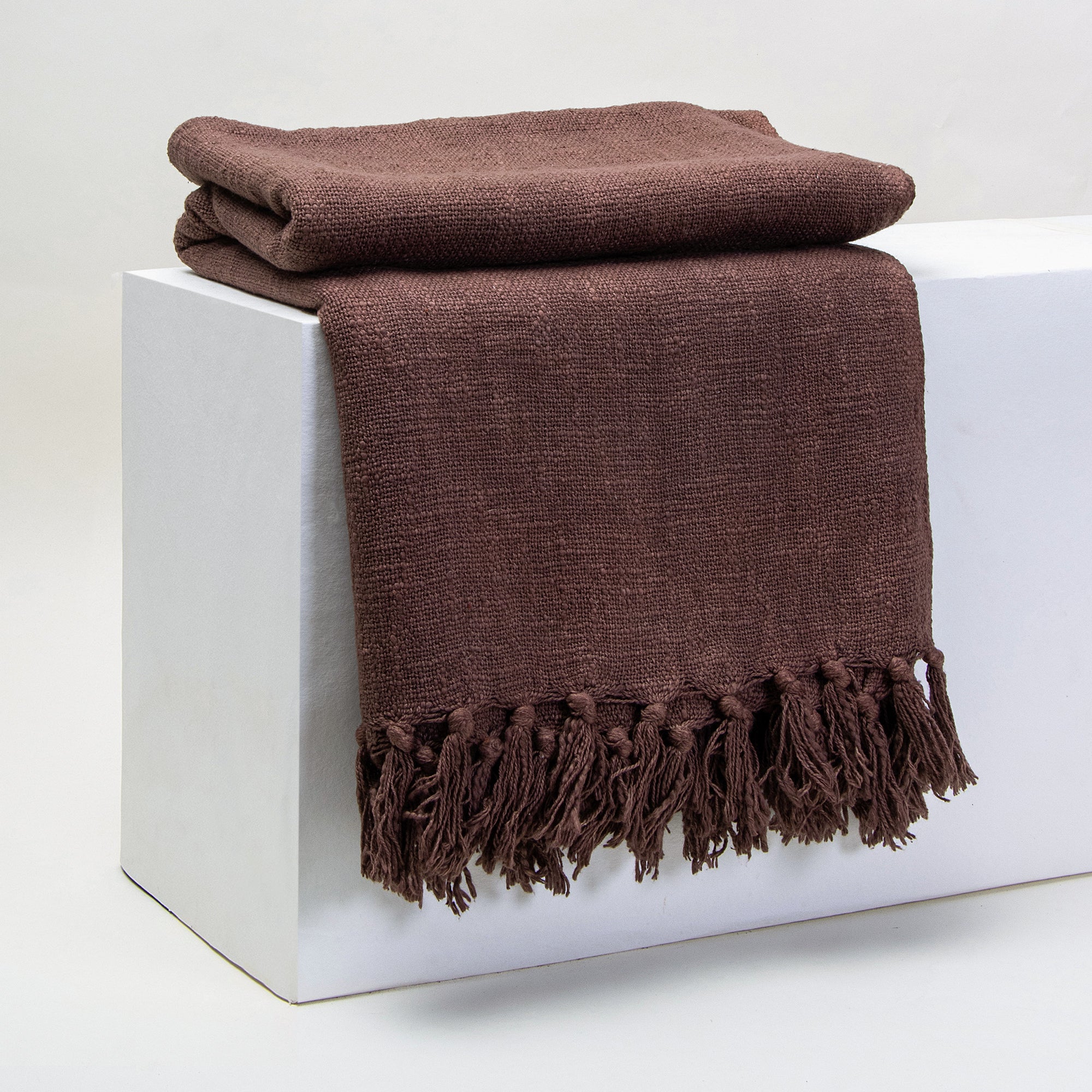 Best Solid Brown Cotton Throw Blanket