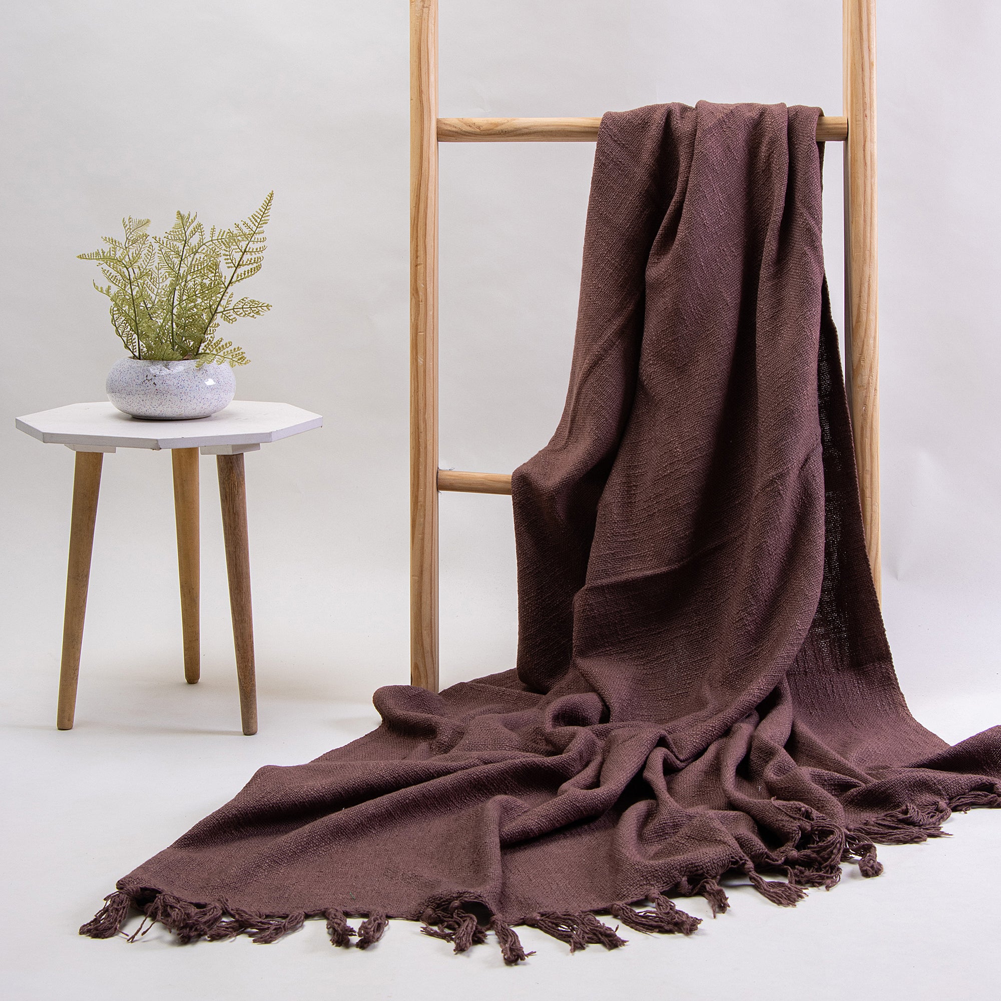 Best Solid Brown Cotton Throw Blanket
