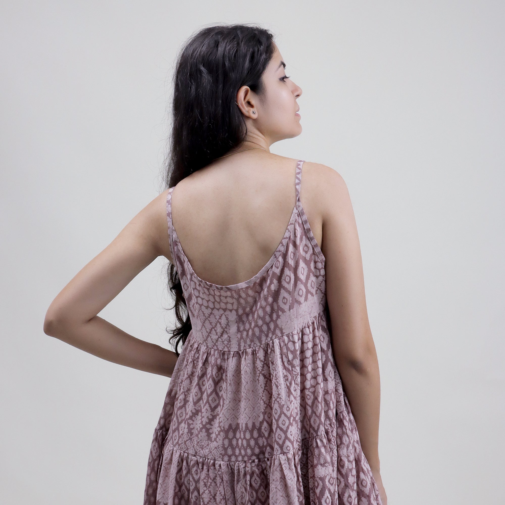 Block Printed Light Weighted Cotton Midi Dress