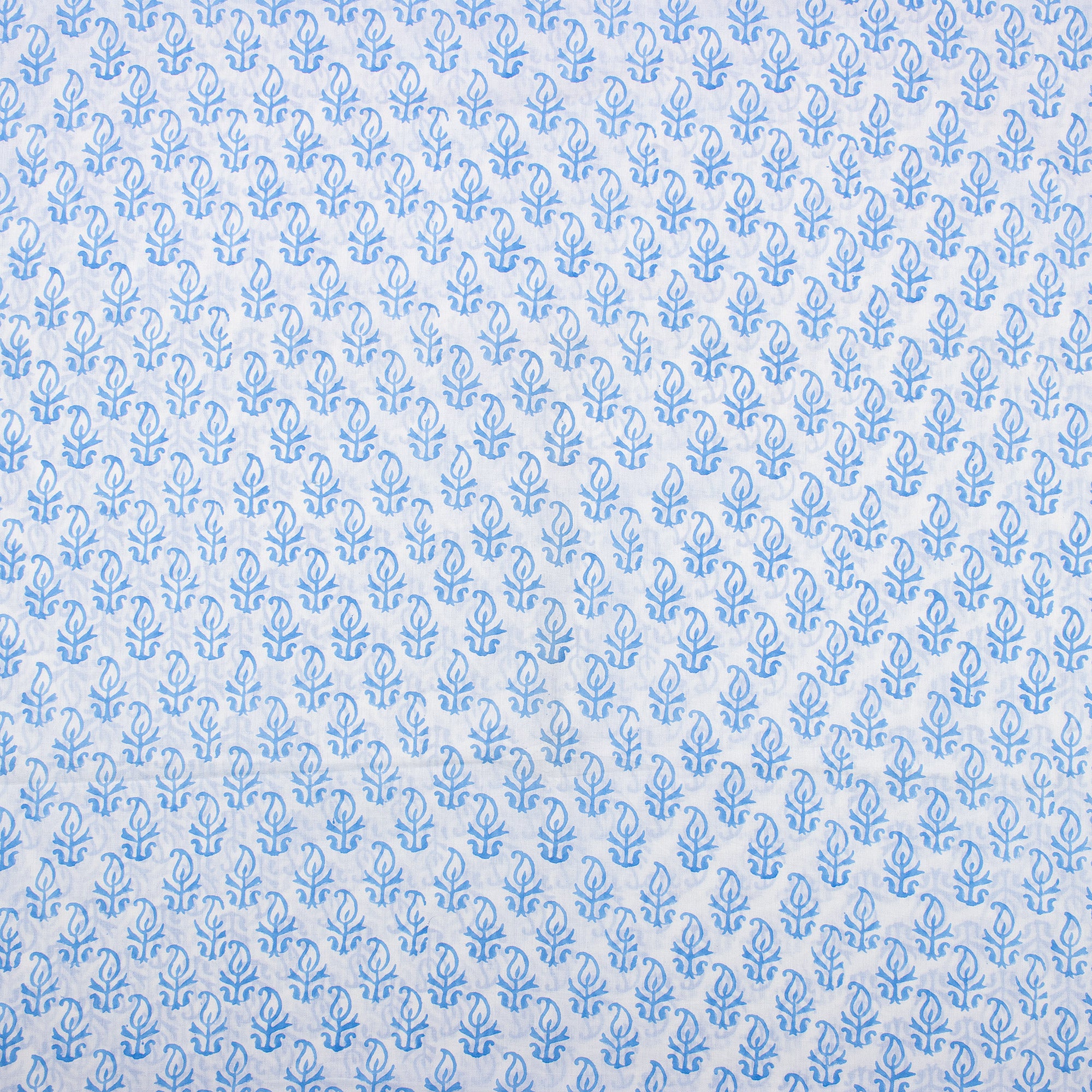 Blue Booti Indian Block Print Cotton Fabric Material