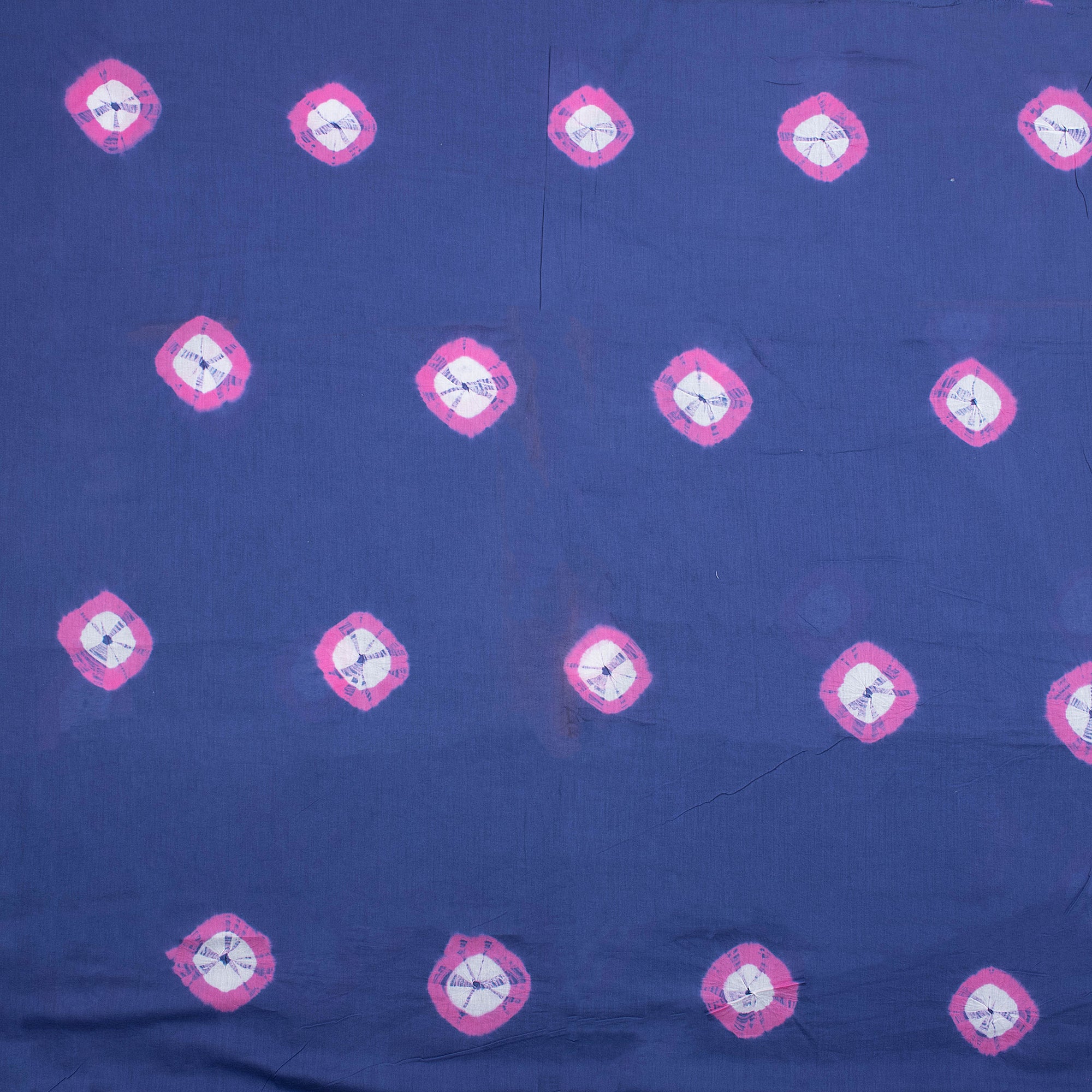 Blue Cotton Tie Dye Shibori Fabric