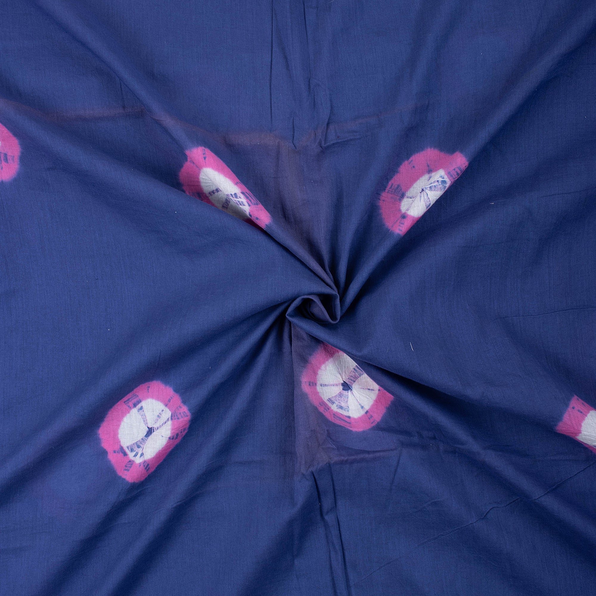Blue Cotton Tie Dye Shibori Fabric