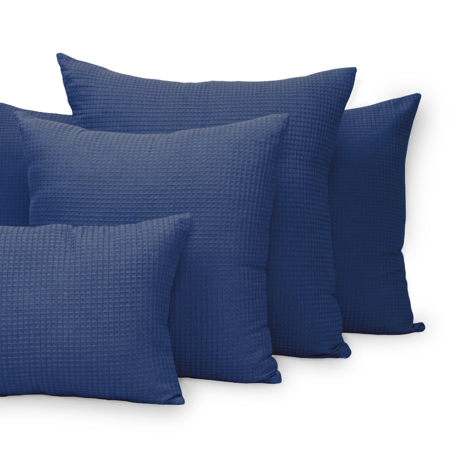 Blue Cotton Waffle King Size Pillowcase