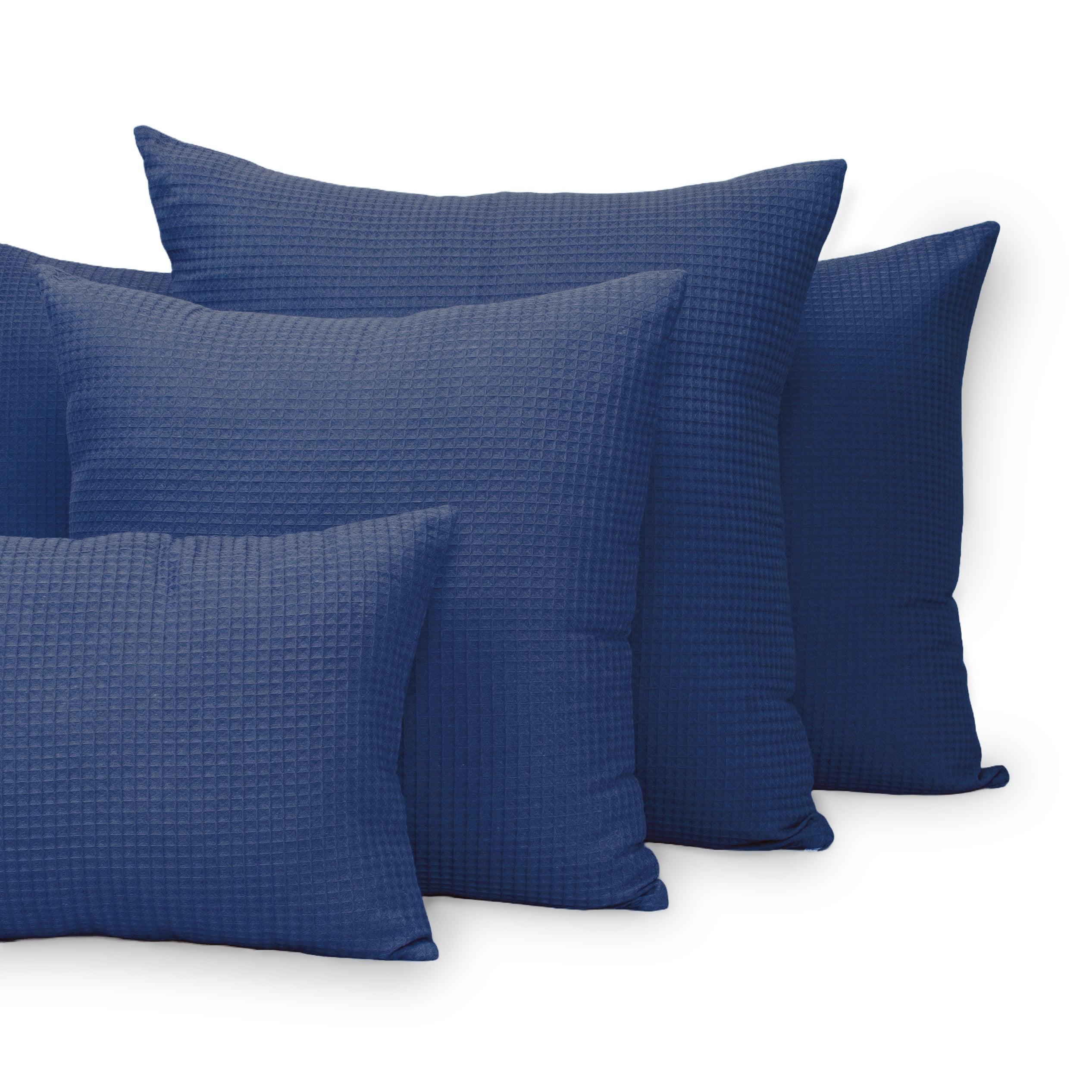 Blue Cotton Waffle King Size Pillowcase