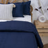 Blue Hand Dyed Pure Cotton Machine Blankets with Pillow Cover