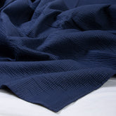 Blue Hand Dyed Pure Cotton Machine Blankets with Pillow Cover