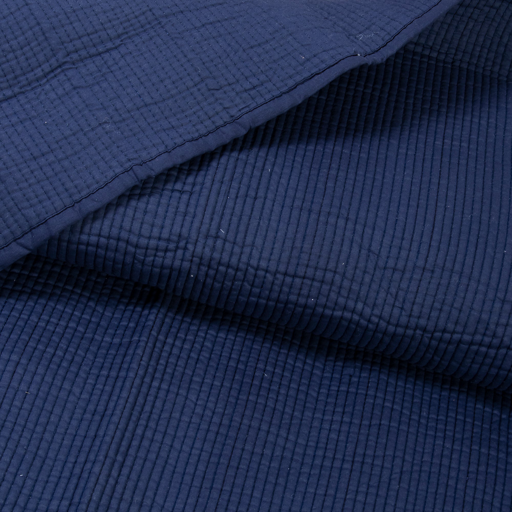 Blue Hand Dyed Pure Cotton Machine Blankets with Pillow Cover