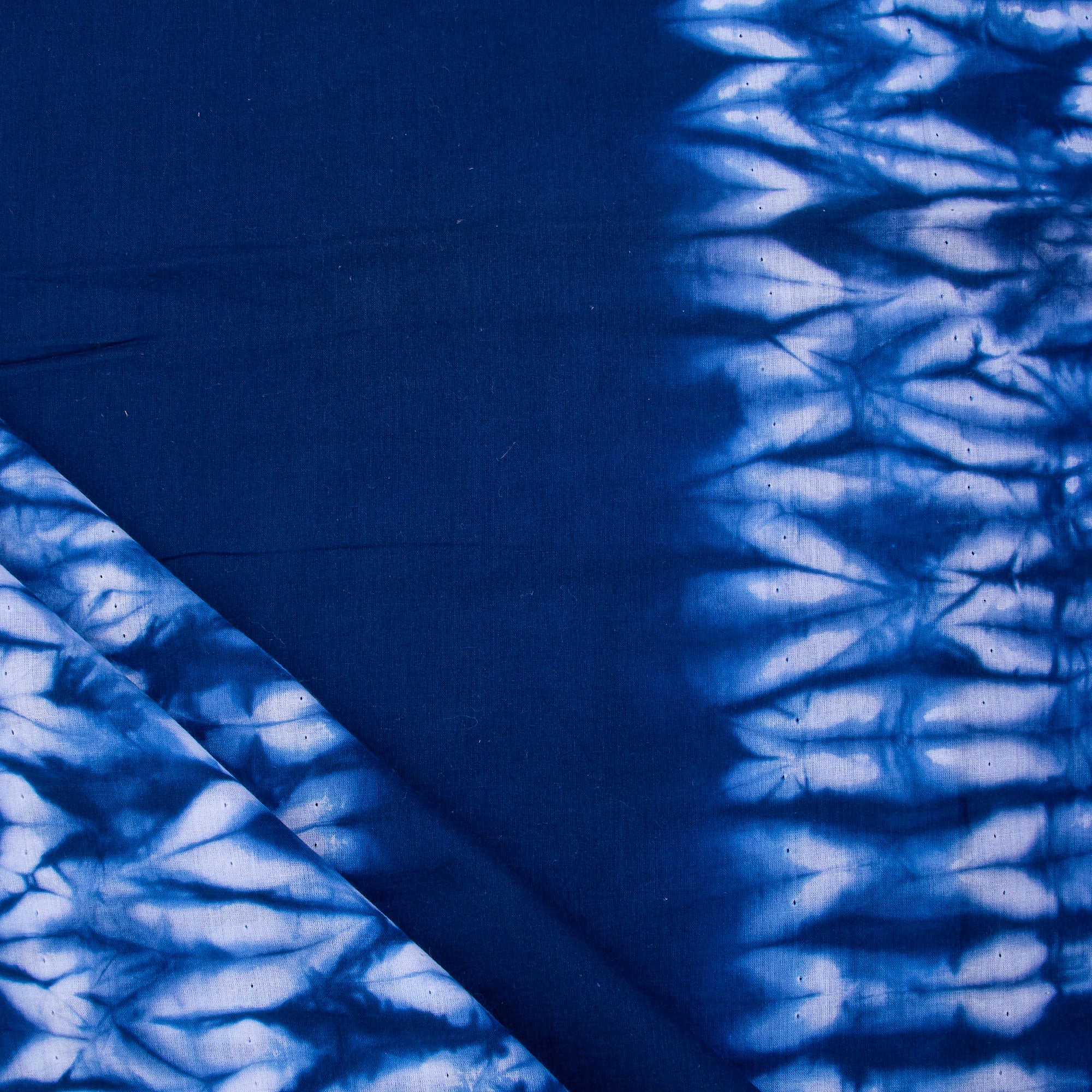 Blue Indian Shibori Tie Dye Fabric