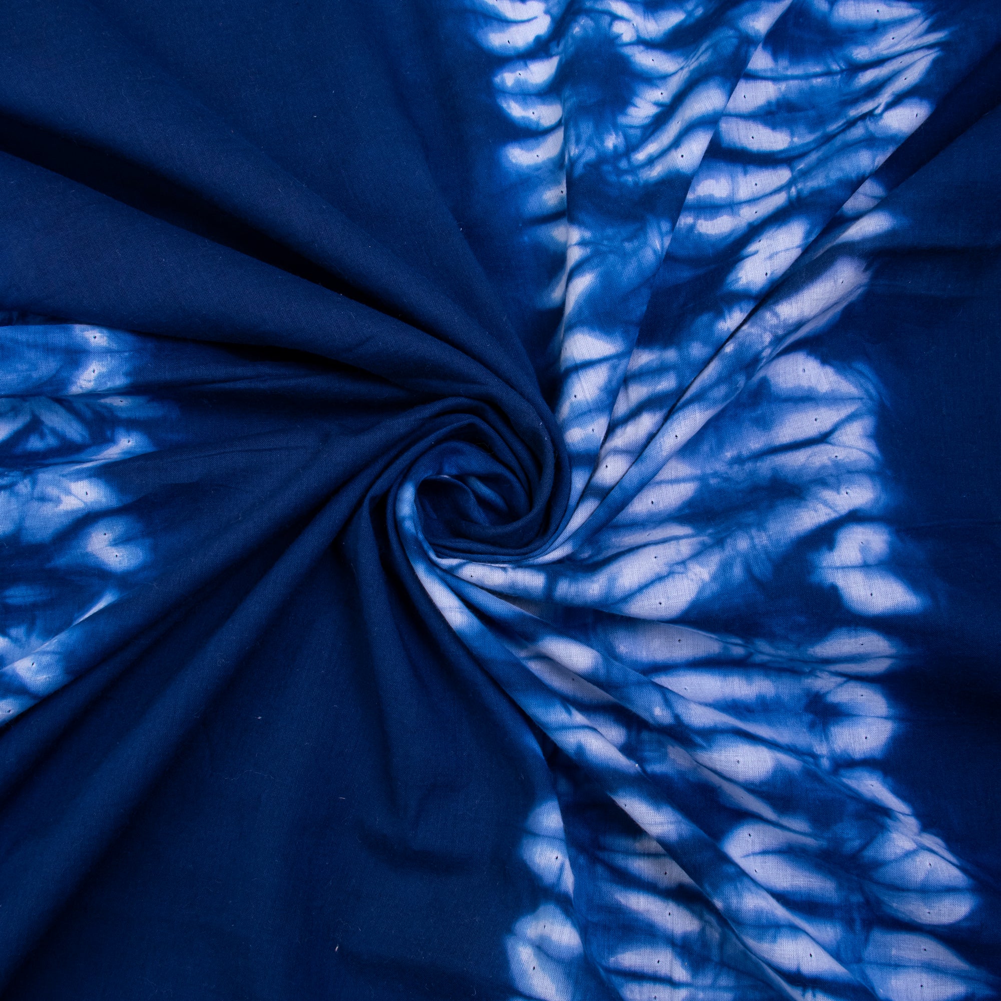 Blue Indian Shibori Tie Dye Fabric