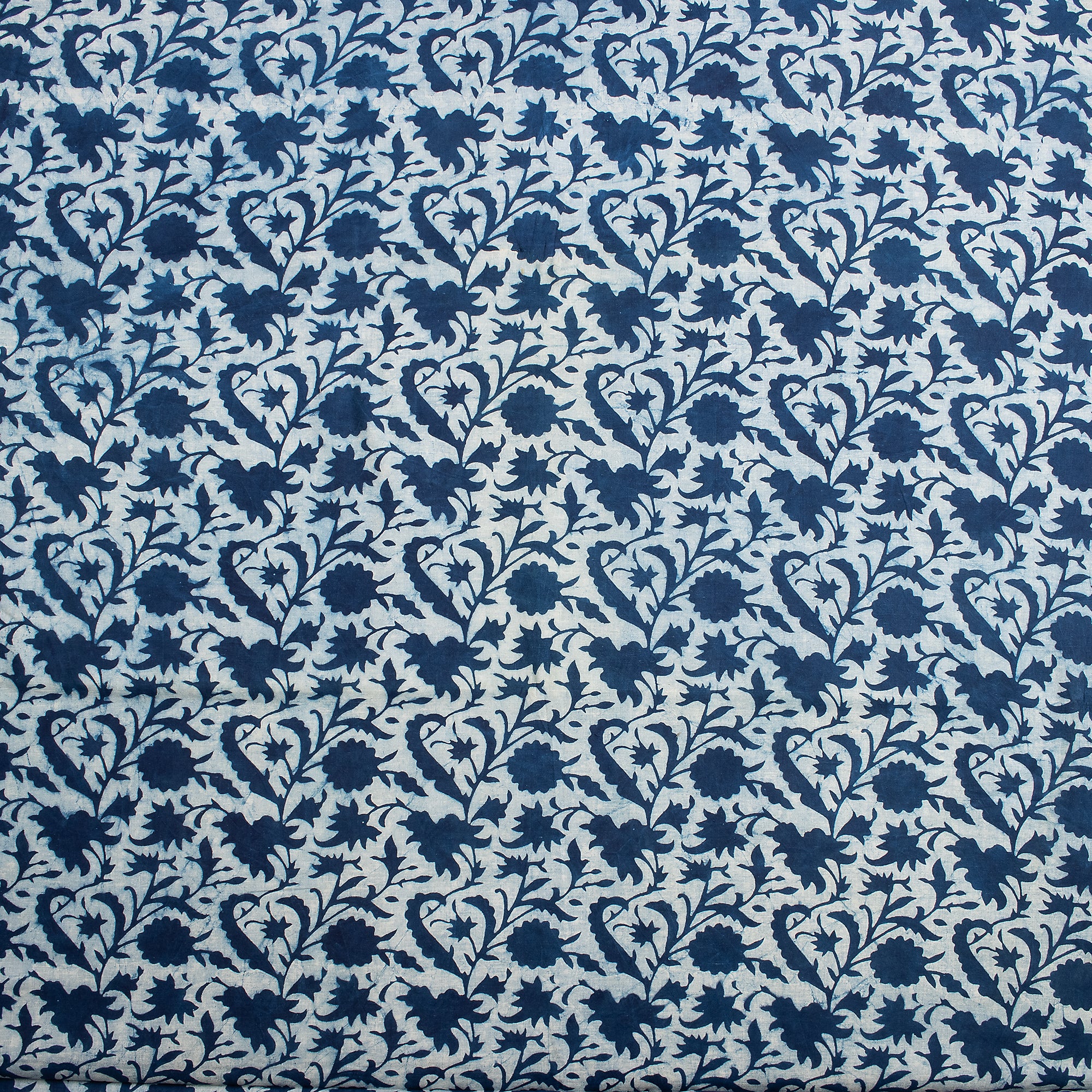 Blue Indigo Hand Block Printed Summer Dress Fabric