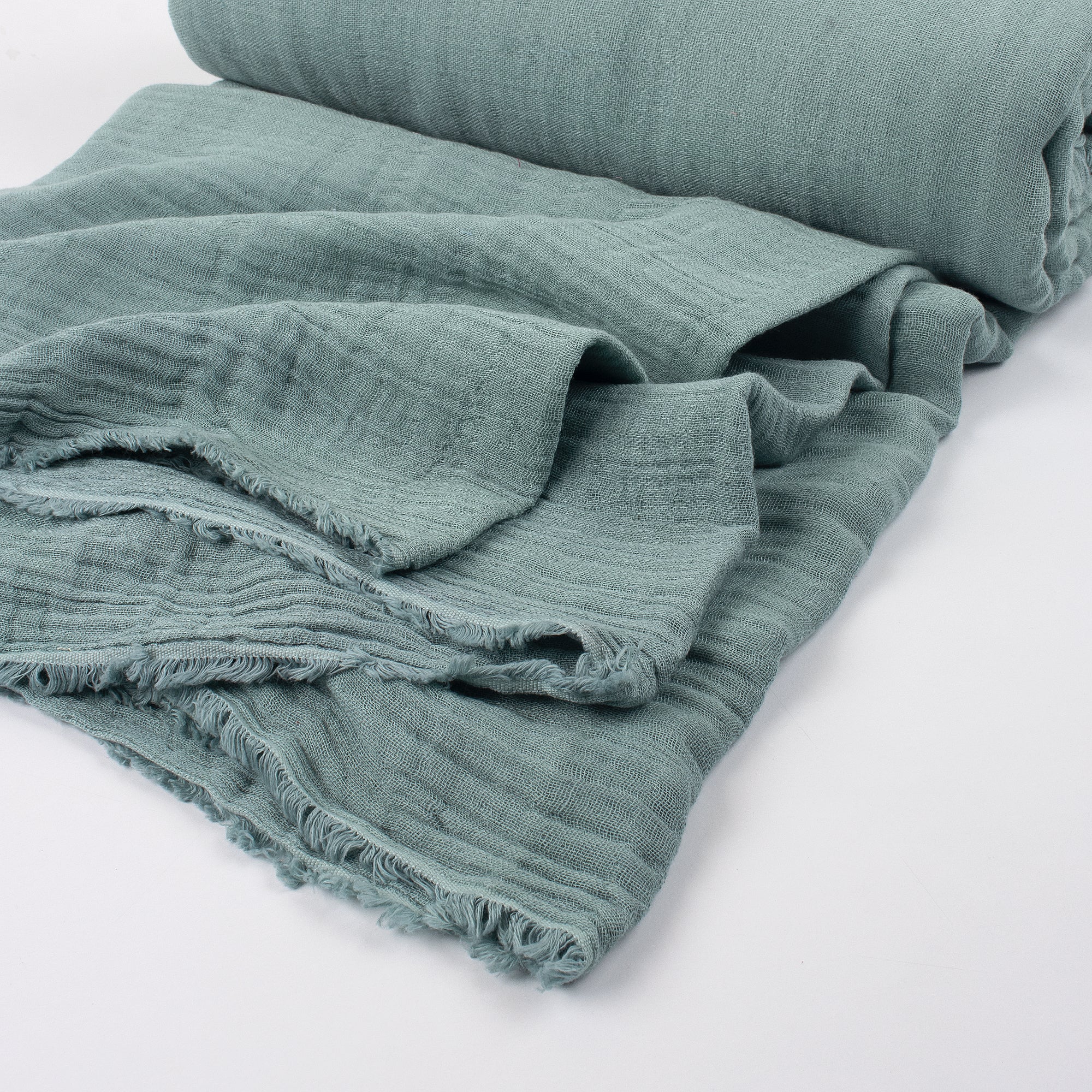 Blue Pure Cotton 4 Layered Gauze Fabric