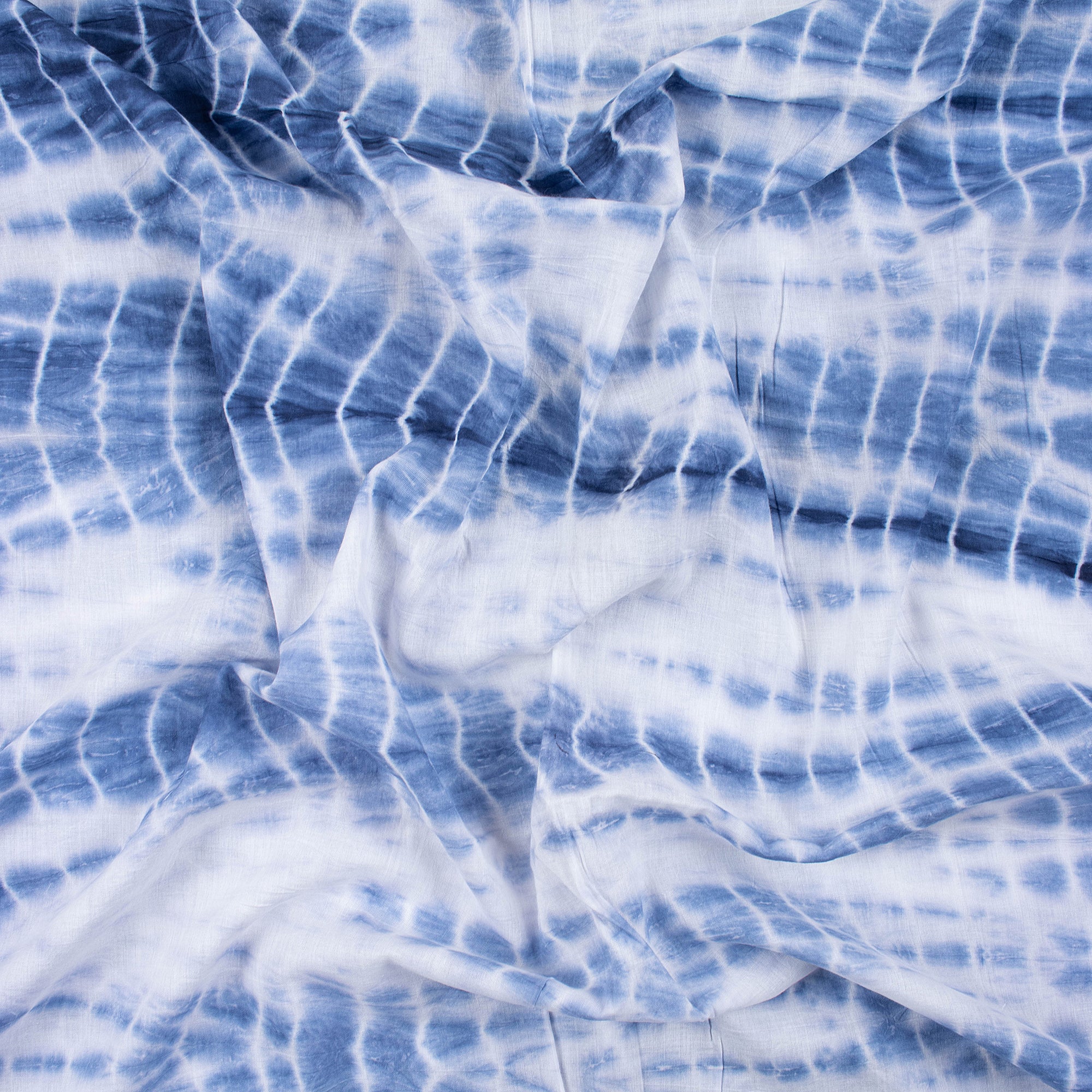Blue Tie And Dye Sibori Summer Fabric