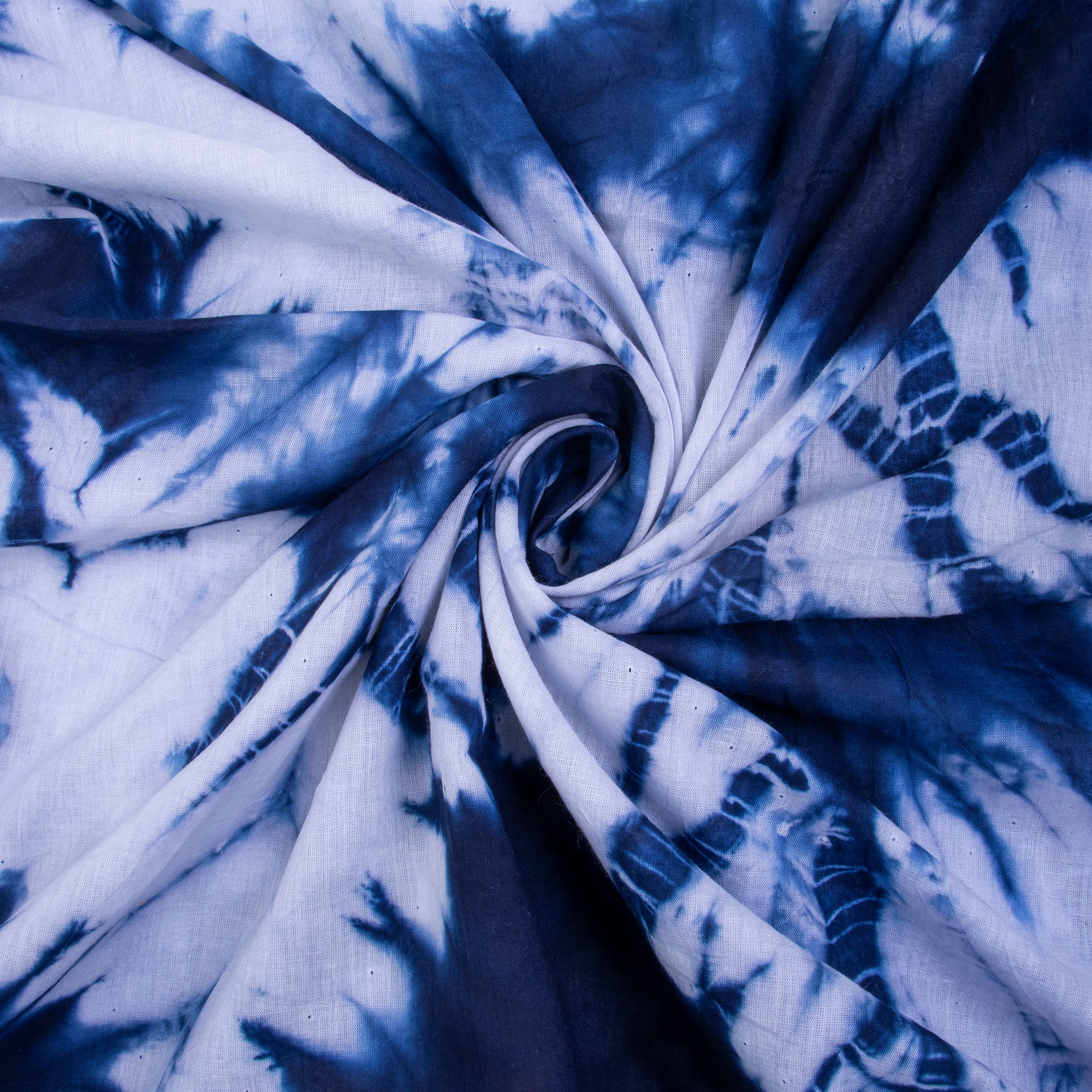 Blue Tie Dye Pure Cotton Fabric By Yard