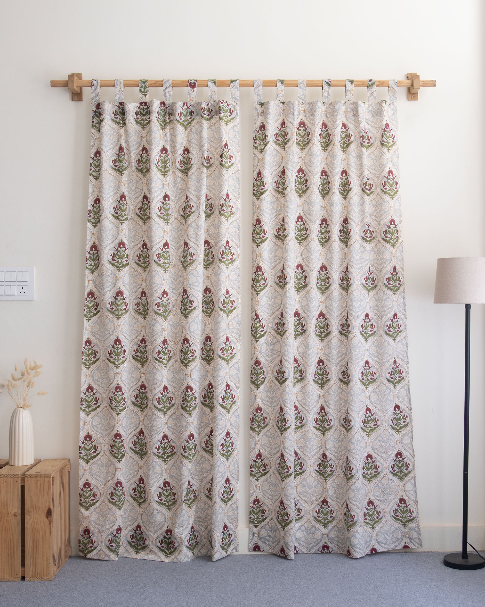 Boota Block Printed Cotton Curtains