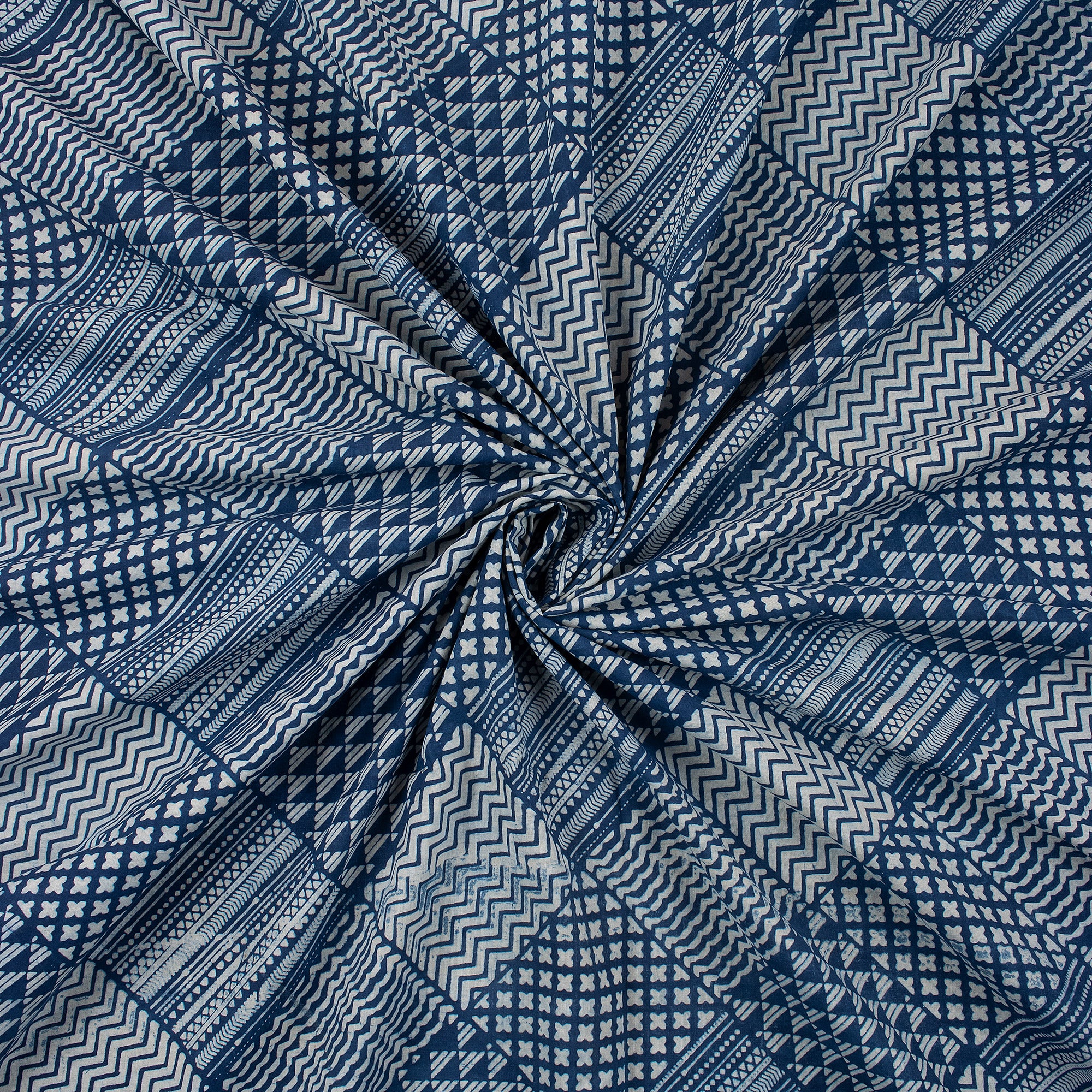 Breathable Indigo Printed Cotton Fabric