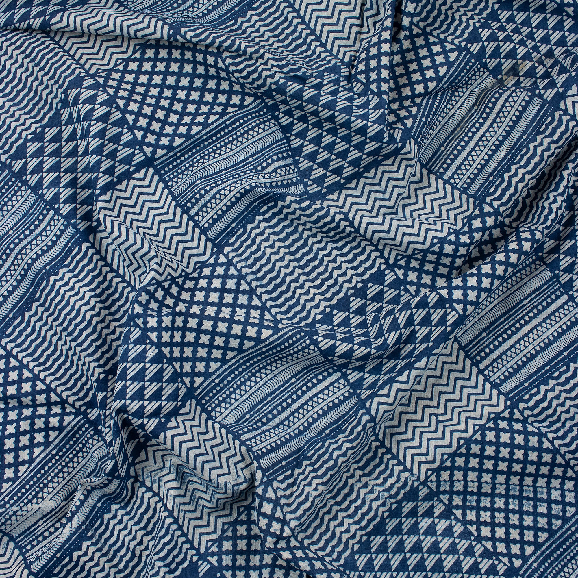 Breathable Indigo Printed Cotton Fabric
