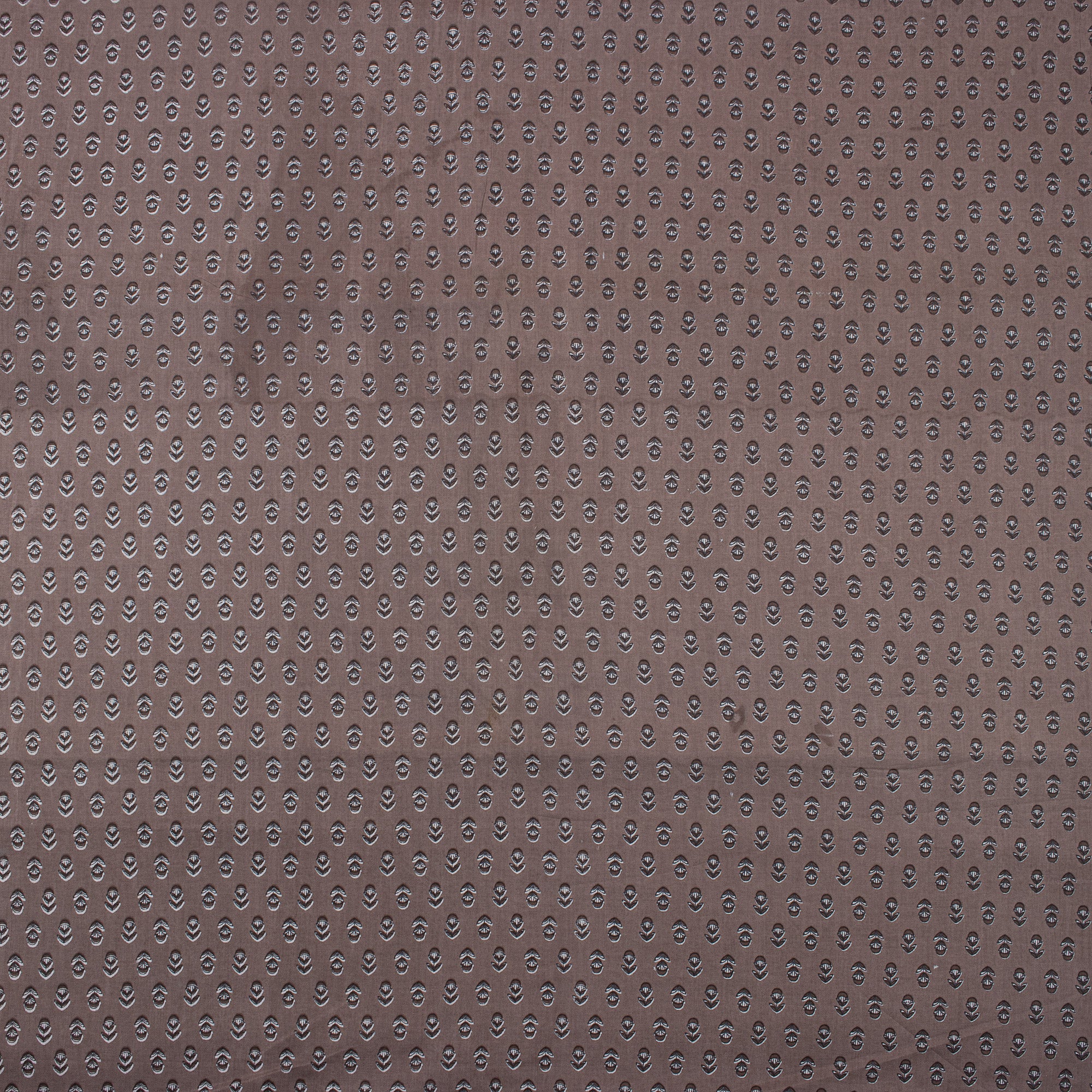 Brown Booti Pure Cotton Indian Fabric For Dress Material