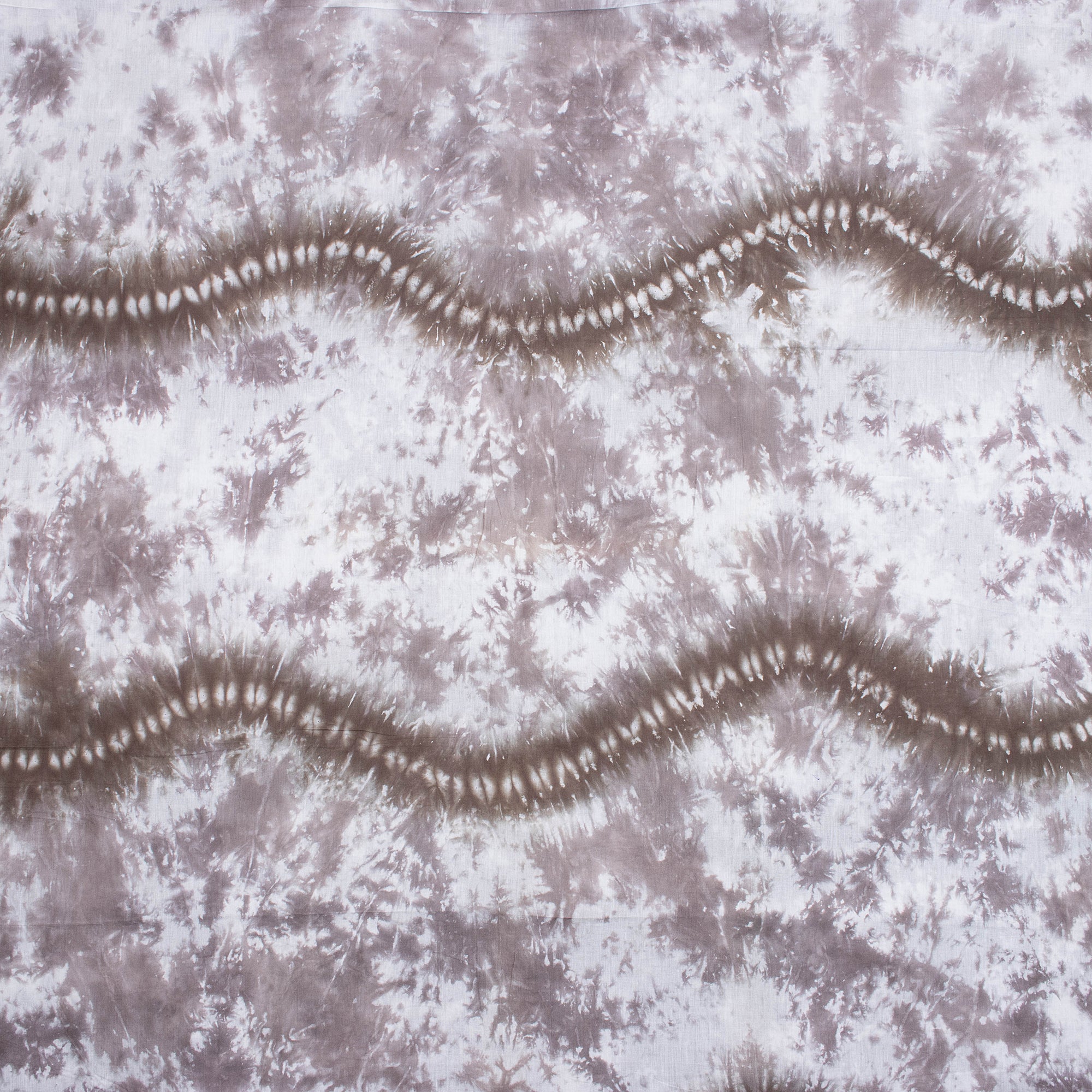 Brown Handmade Shibori Tie Dye Cotton Dress Fabric