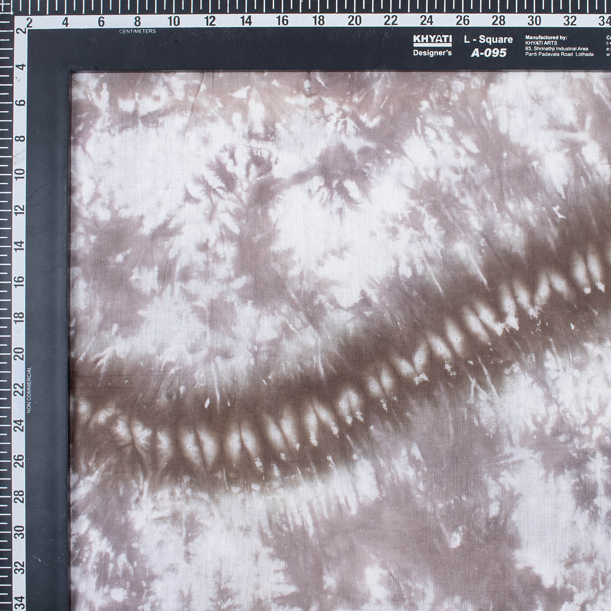 Brown Handmade Shibori Tie Dye Cotton Dress Fabric