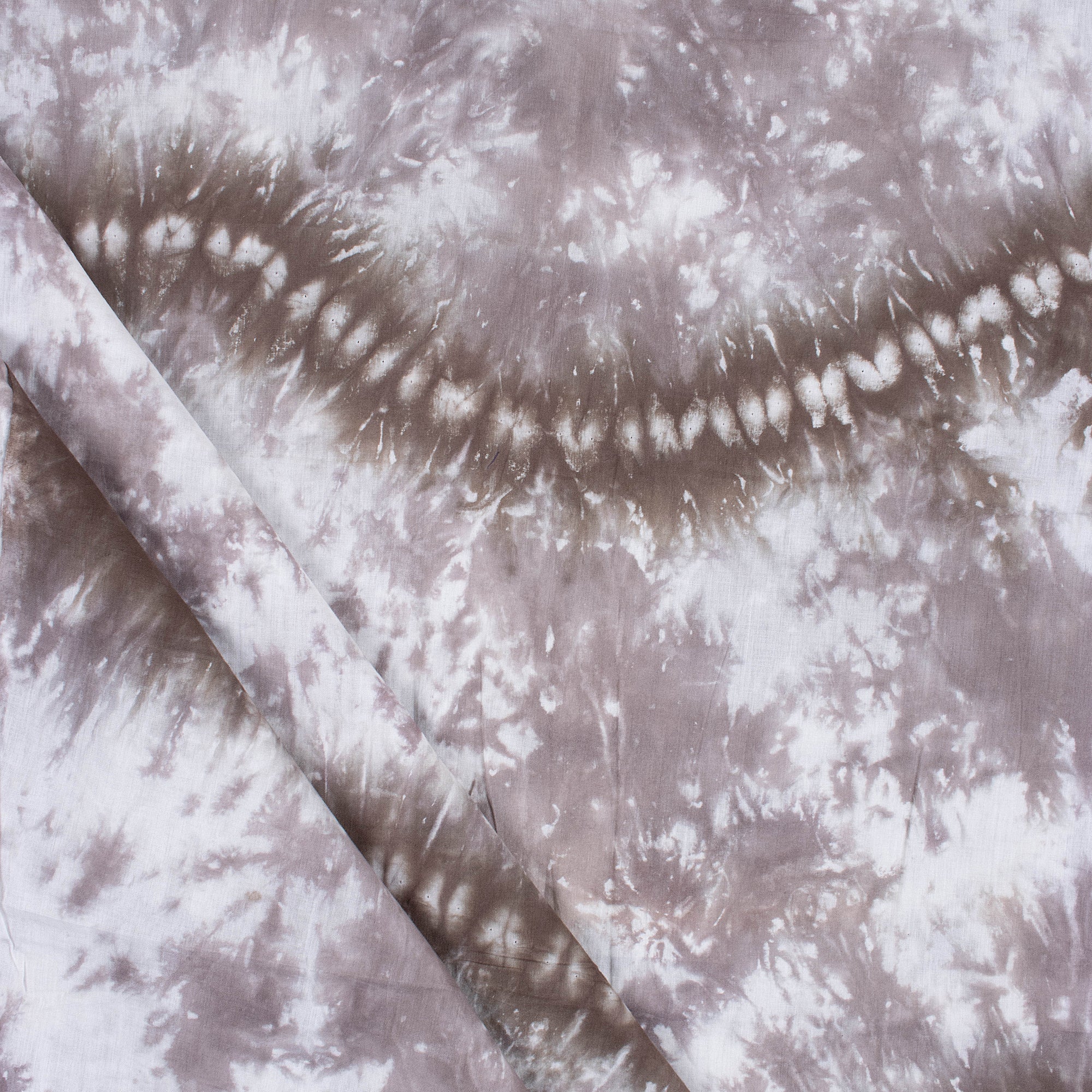 Brown Handmade Shibori Tie Dye Cotton Dress Fabric