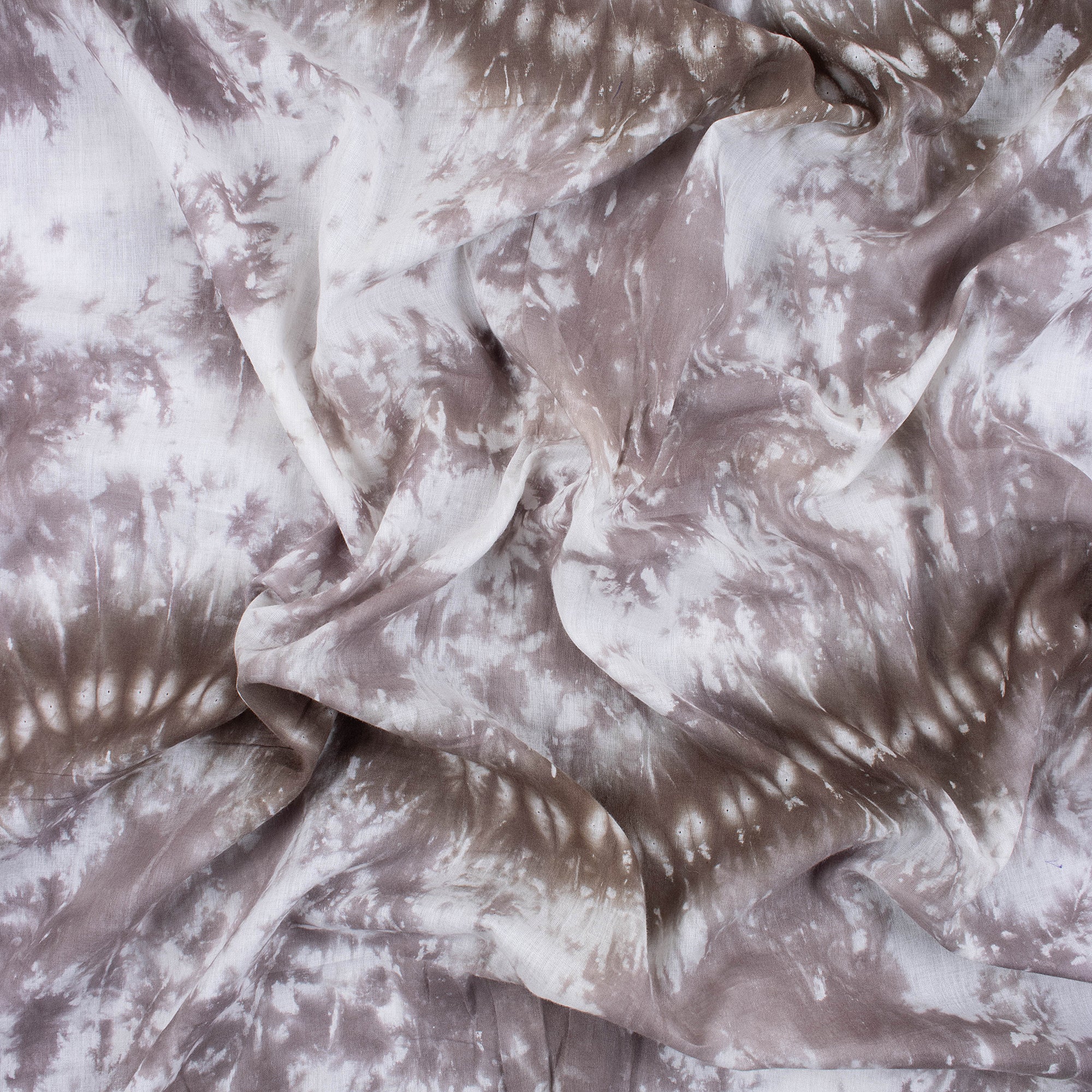 Brown Handmade Shibori Tie Dye Cotton Dress Fabric