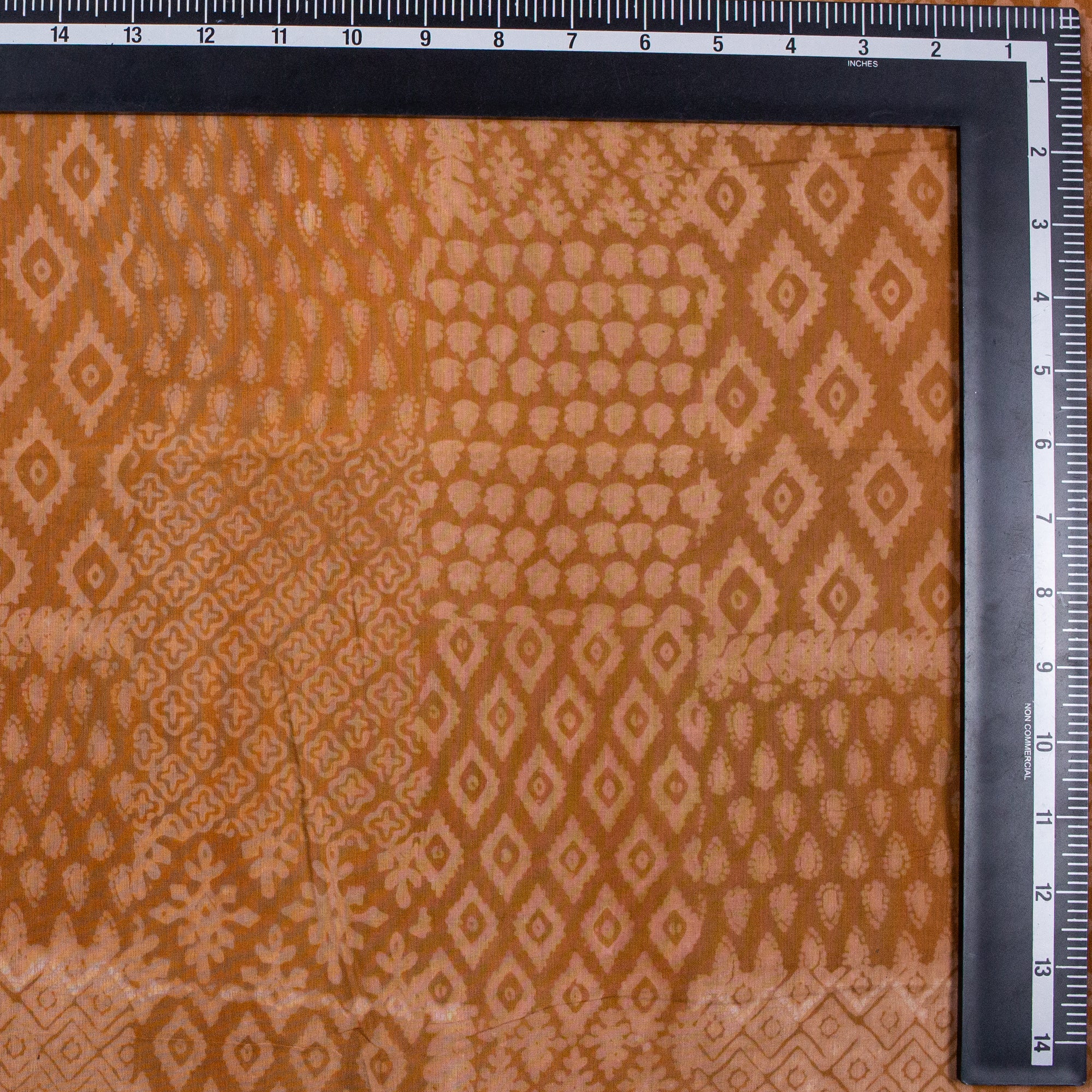 Brown Patchwork Cotton Hand Block Print Dabu Fabric