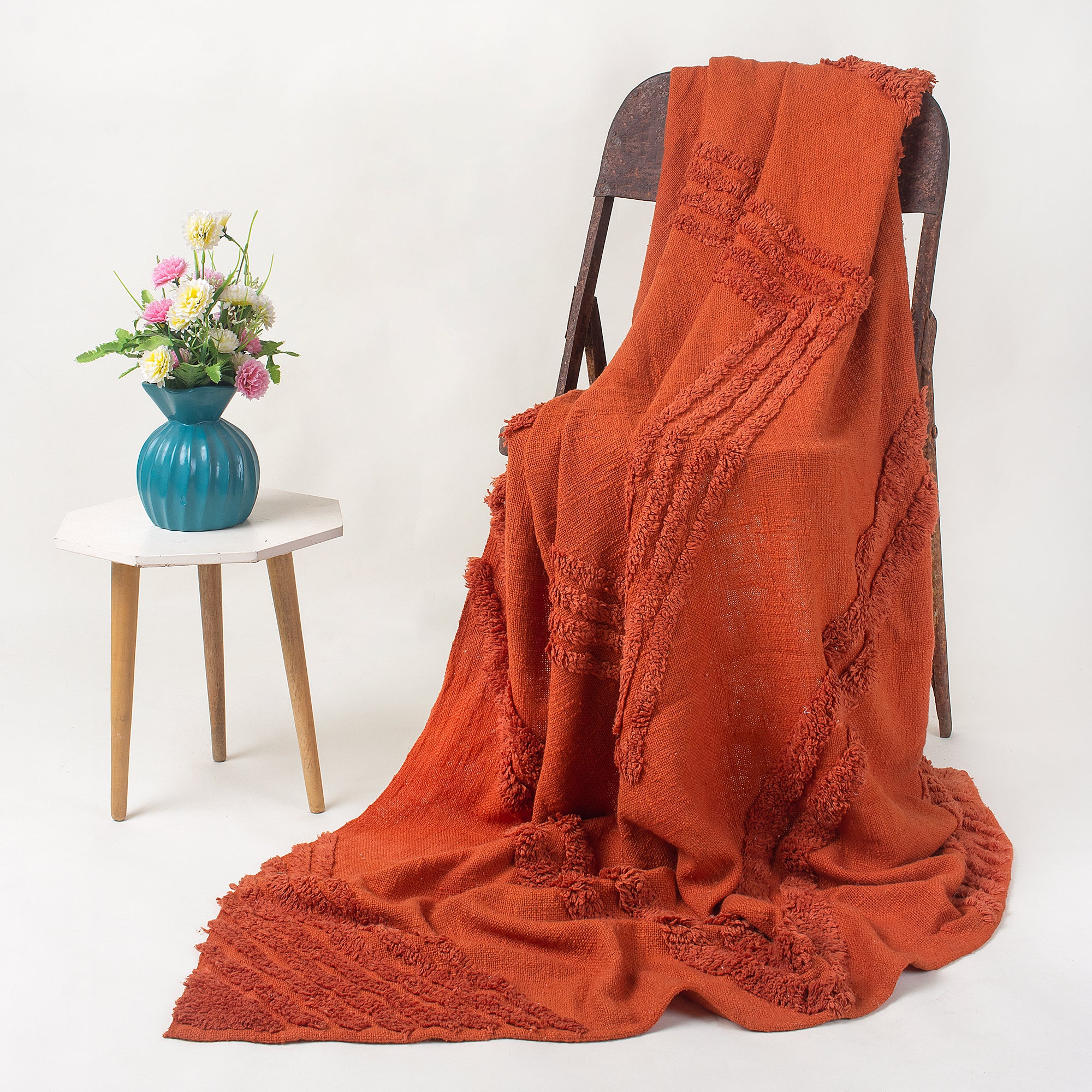 Brown Solid Hand Dyed Soft Throw Blanket for Couch, Beds