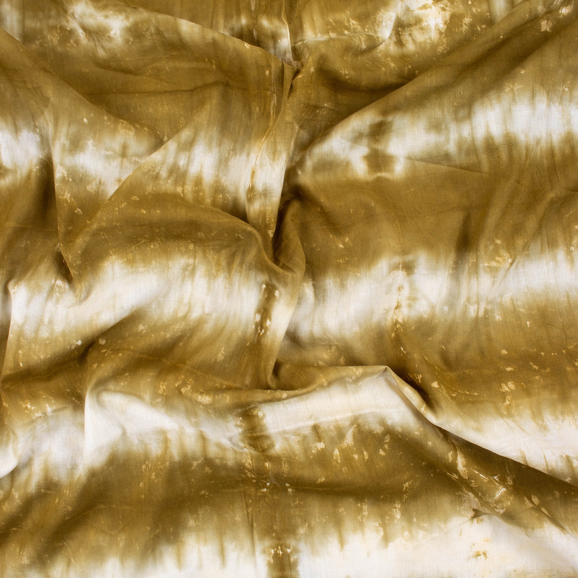 Brown Stirped Cotton Tie Dye Shibori Fabric