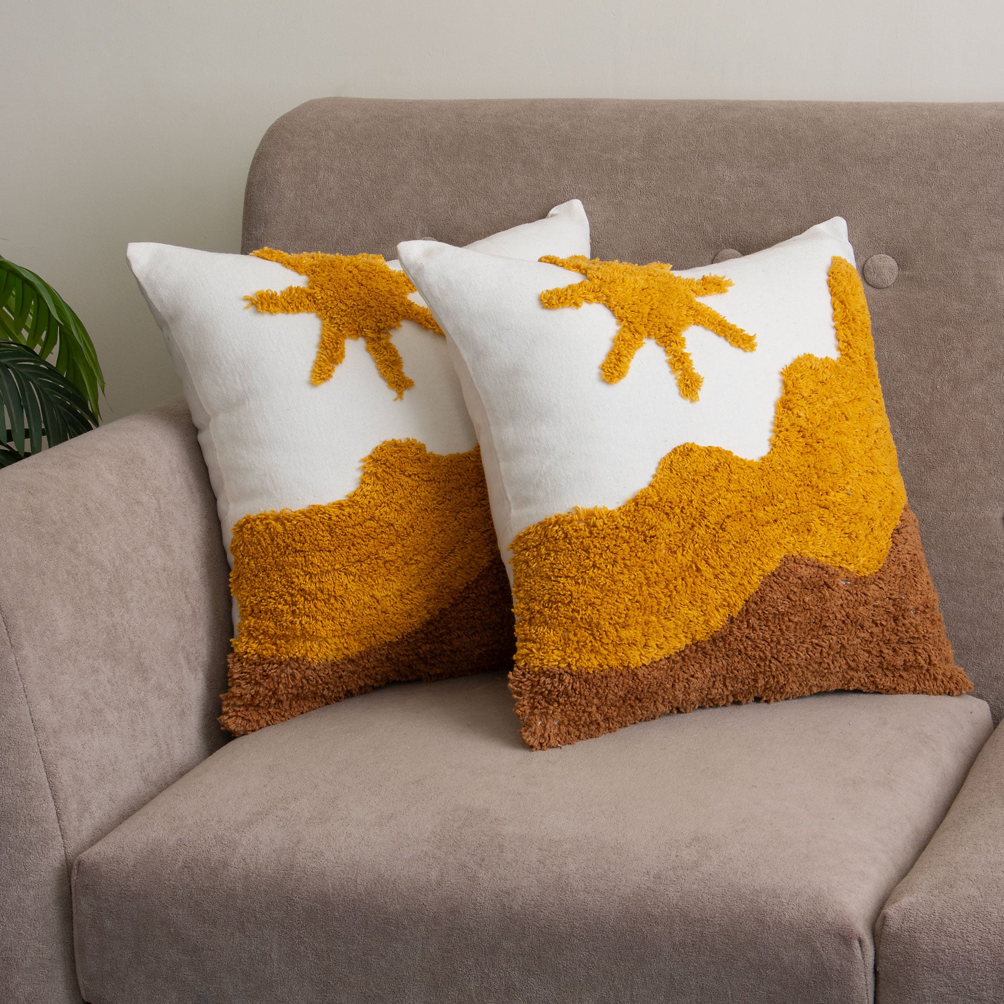Sun & Mountain Design Tufted Cushion Cover Online